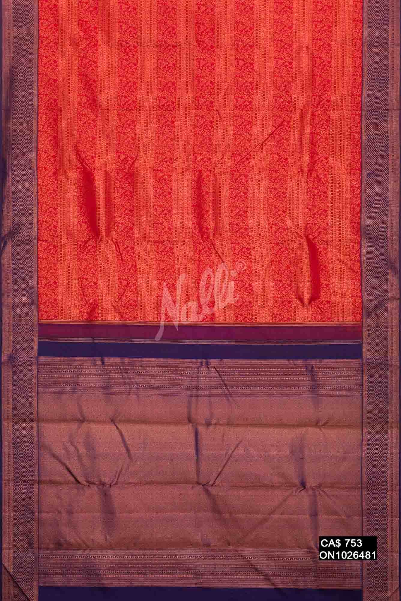 Maroon Kanchipuram Silk Saree
