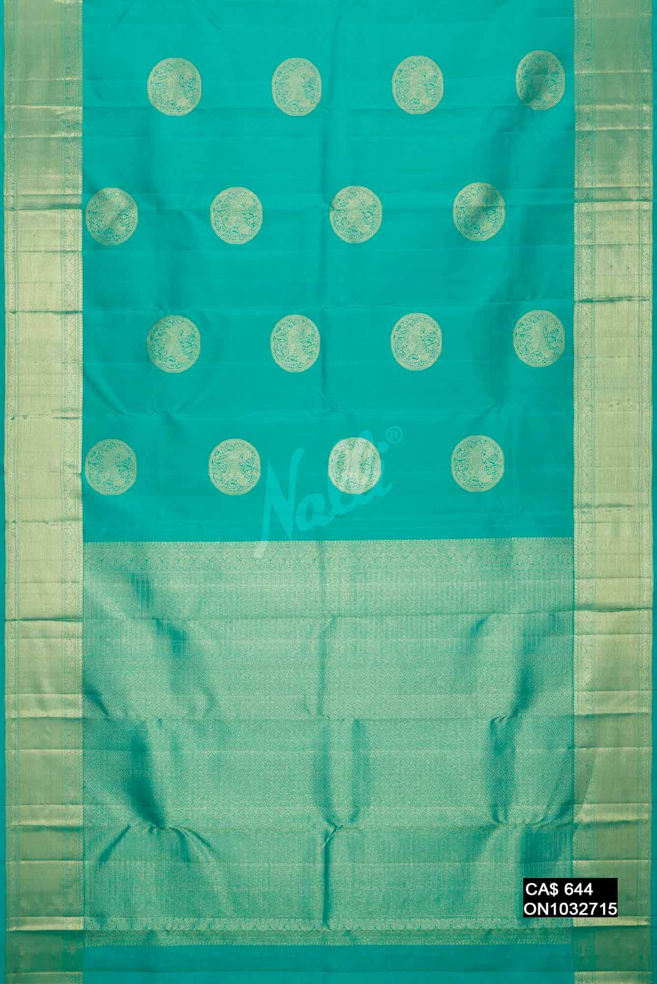 Blue Kanchipuram Silk Saree