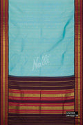 Sky Blue Kanchipuram Silk Saree