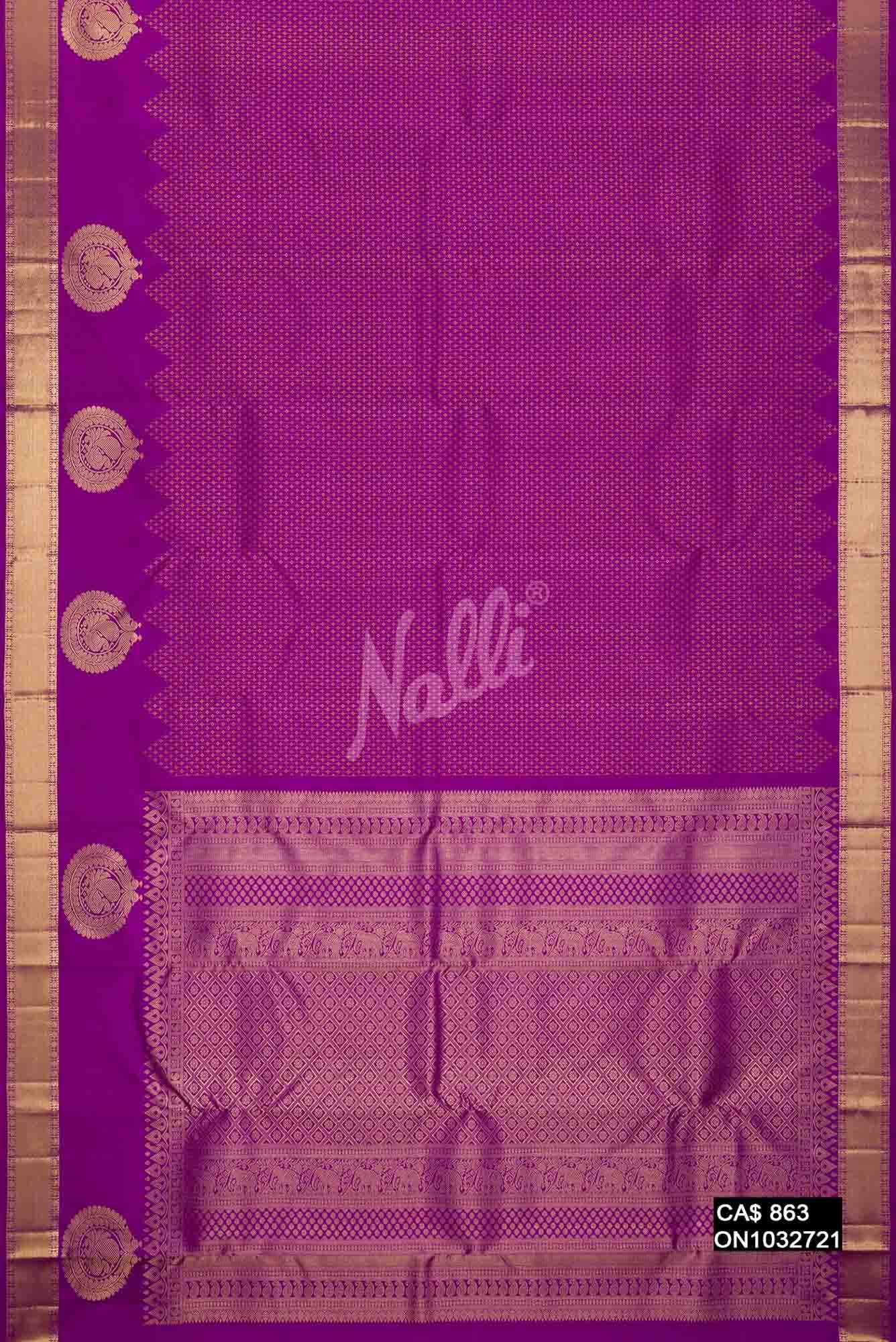 Violet Kanchipuram Silk Saree