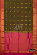 Mehandi Green Kanchipuram Silk Saree