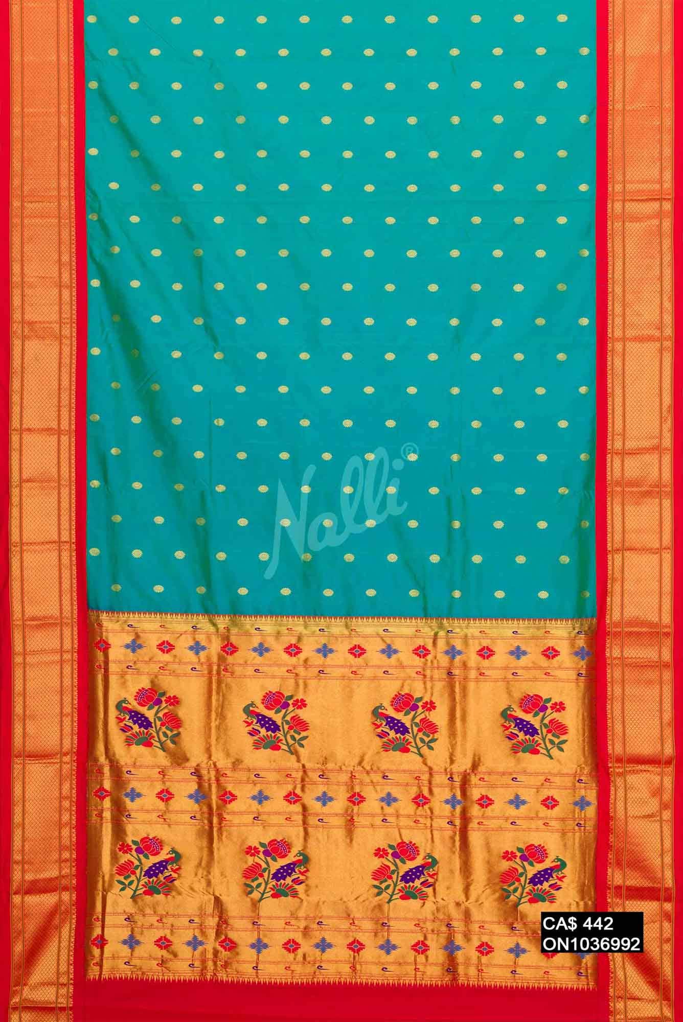 Green Paithani Silk Saree