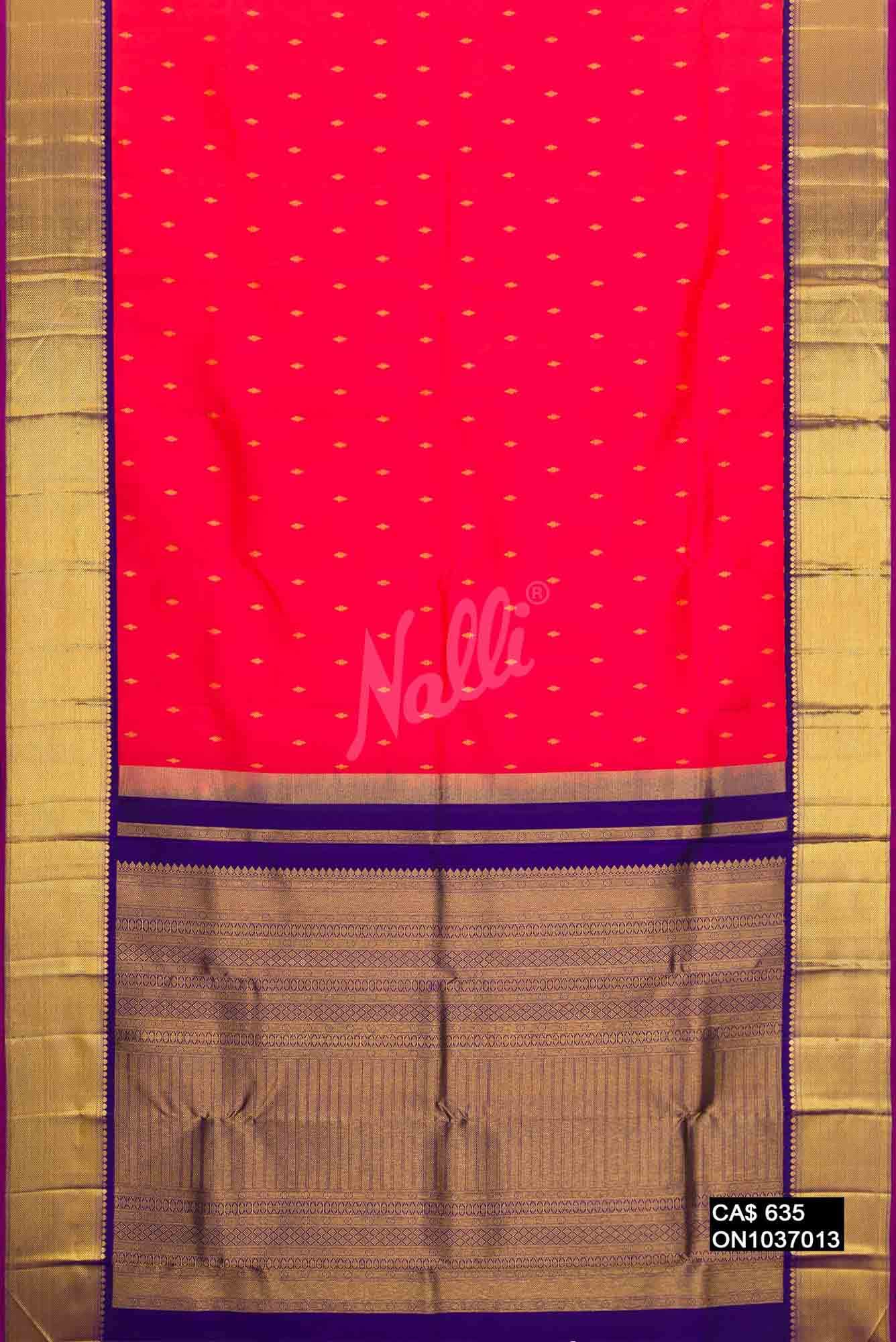 Orange Kanchipuram Silk Saree