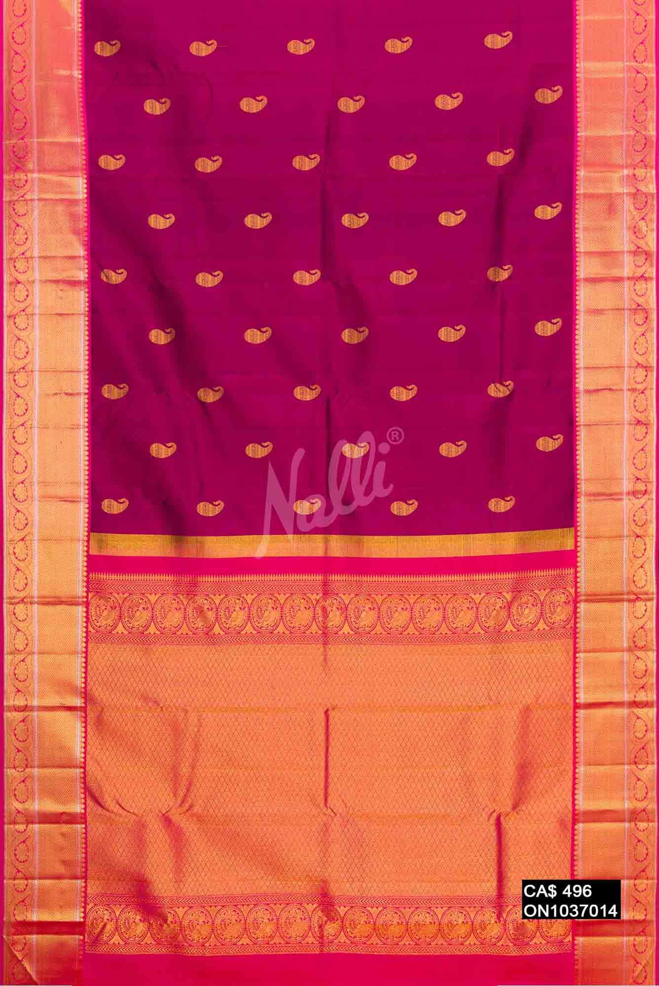 Magenta Kanchipuram Silk Saree