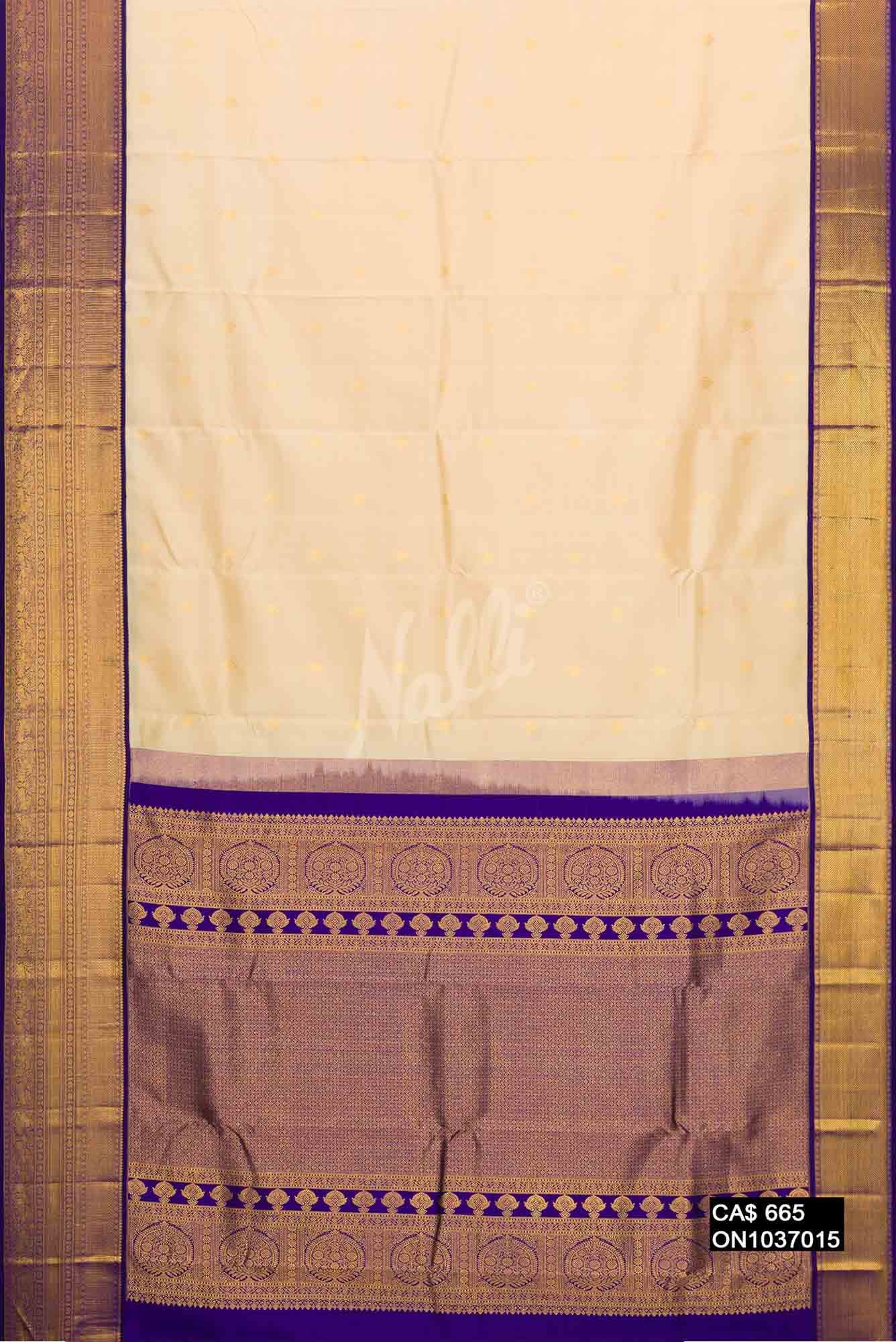 Sandal Kanchipuram Silk Saree