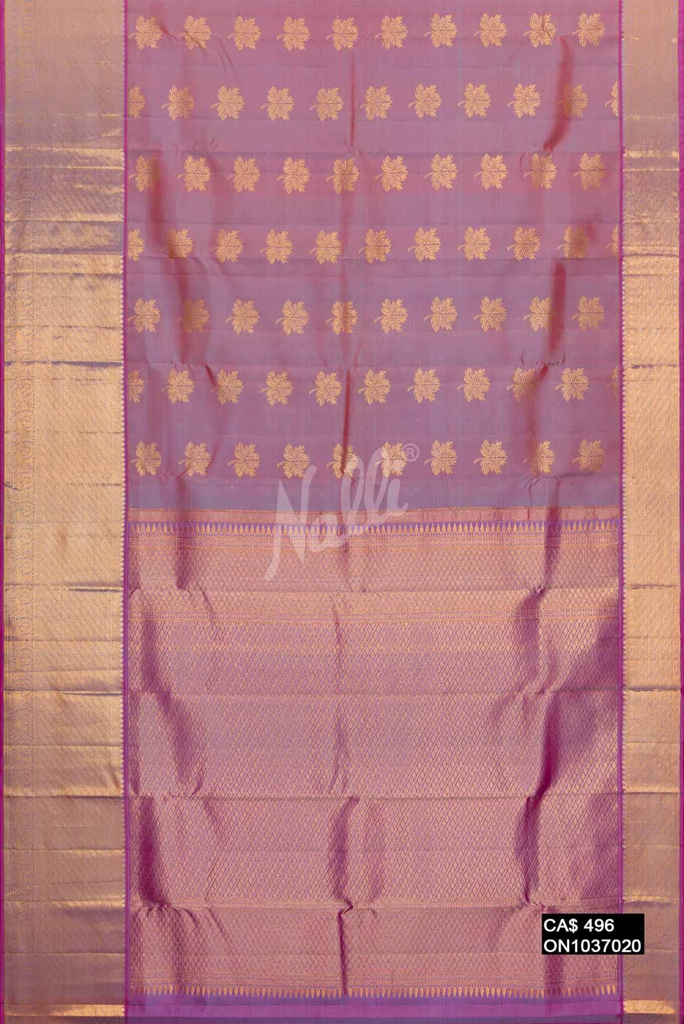 Lavender Kanchipuram Silk Saree