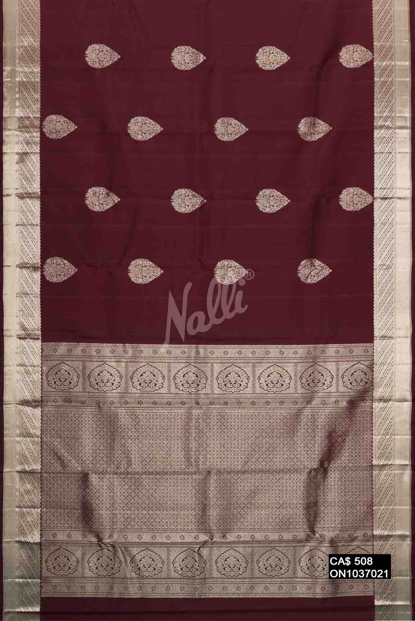 Brown Kanchipuram Silk Saree