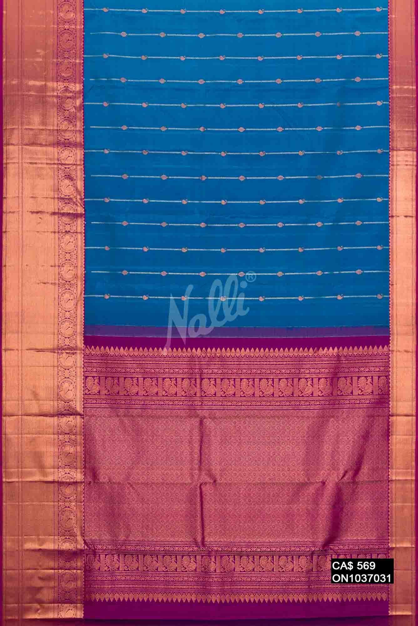 Royal Blue Kanchipuram Silk Saree