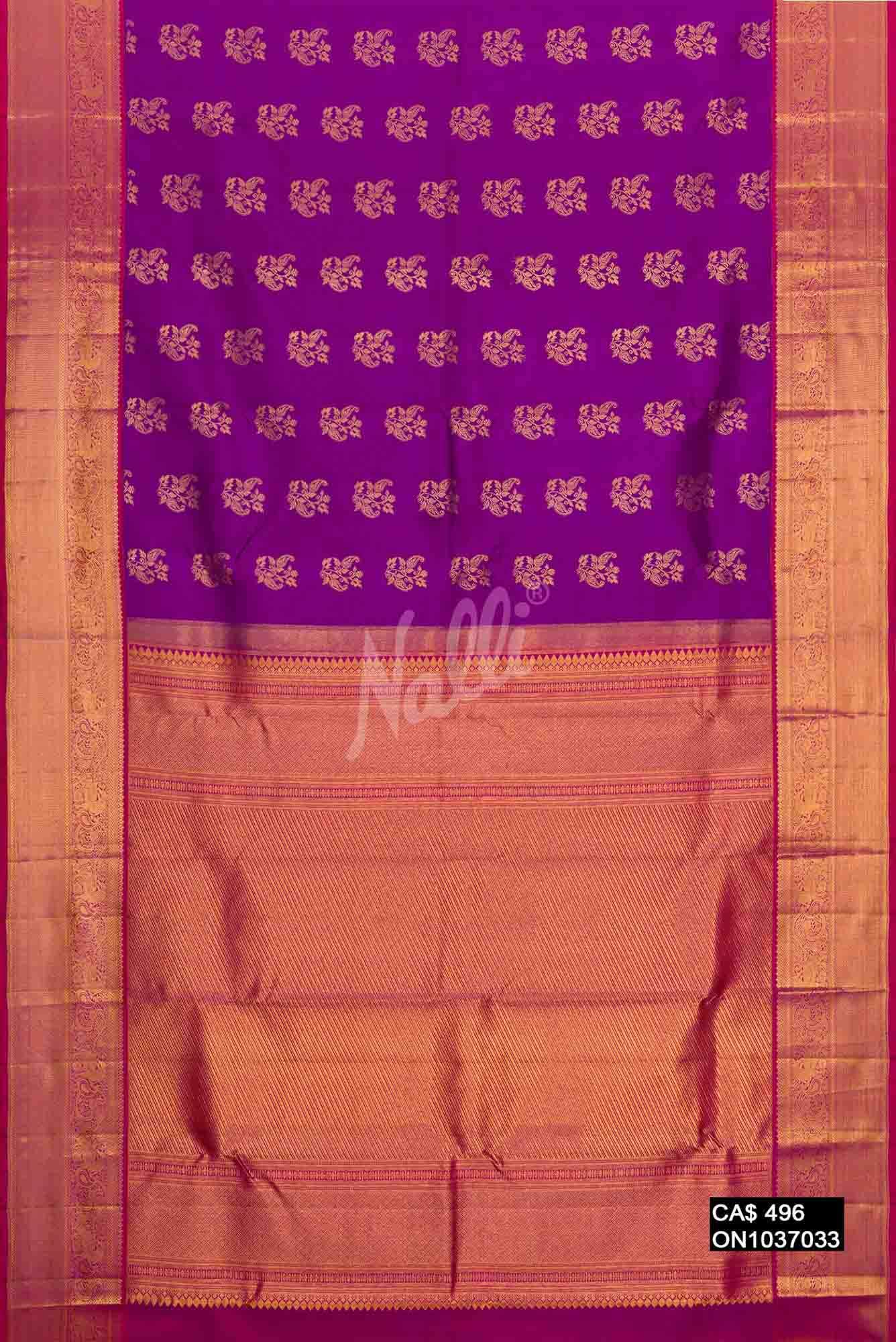 Violet Kanchipuram Silk Saree