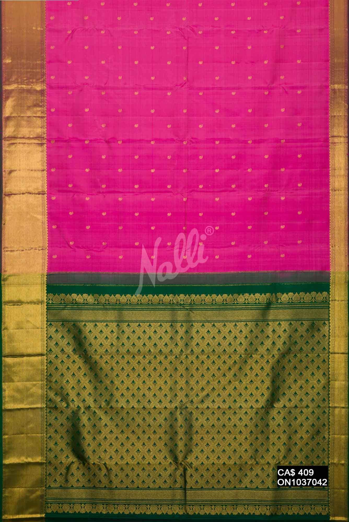 Pink Kanchipuram Silk Saree