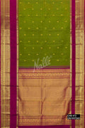 Parrot Green Kanchipuram Silk Saree