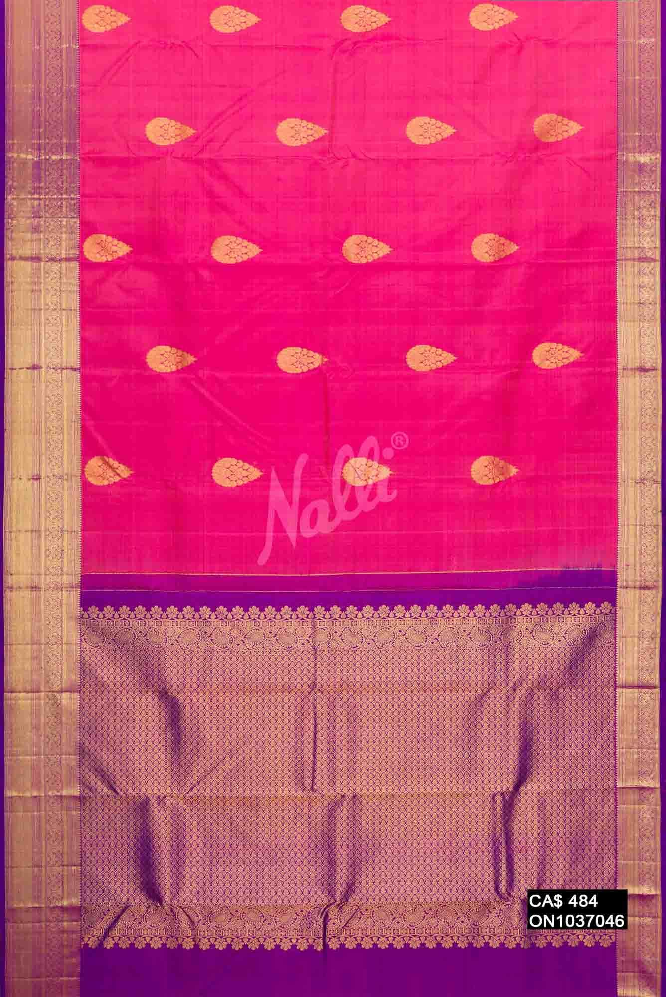 Pink Kanchipuram Silk Saree