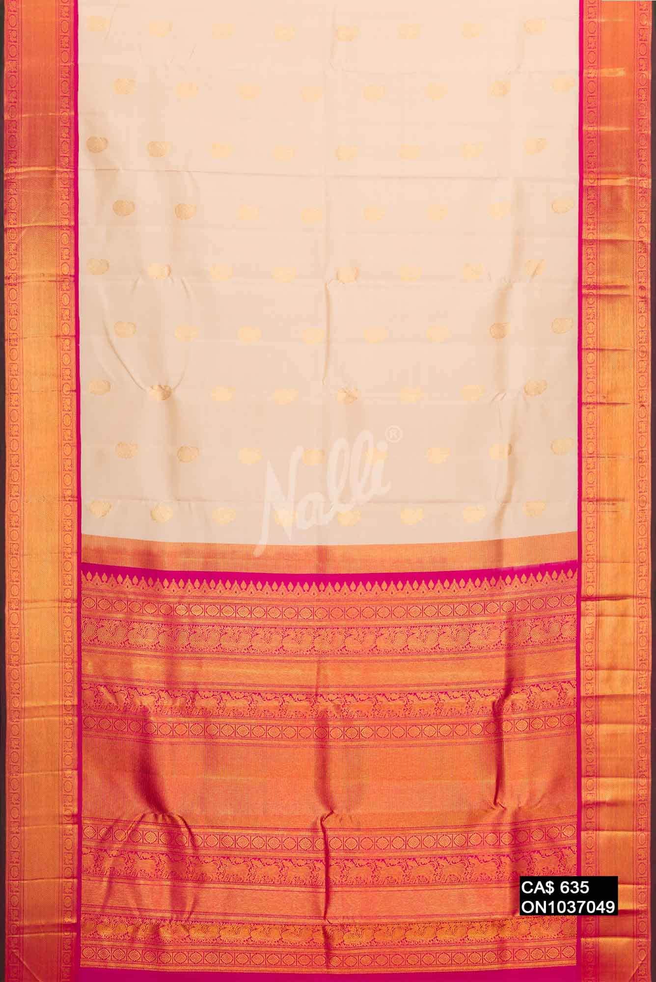 Sandal Kanchipuram Silk Saree