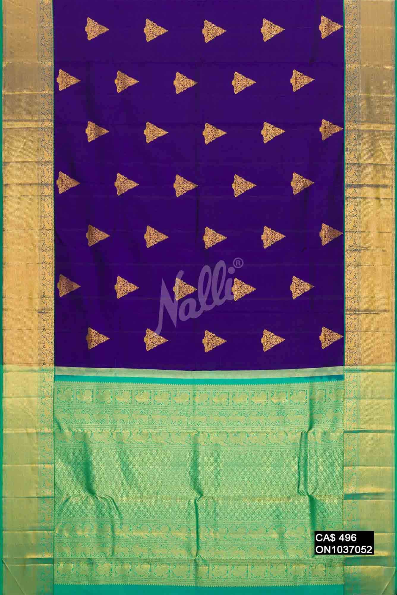 Navy Blue Kanchipuram Silk Saree