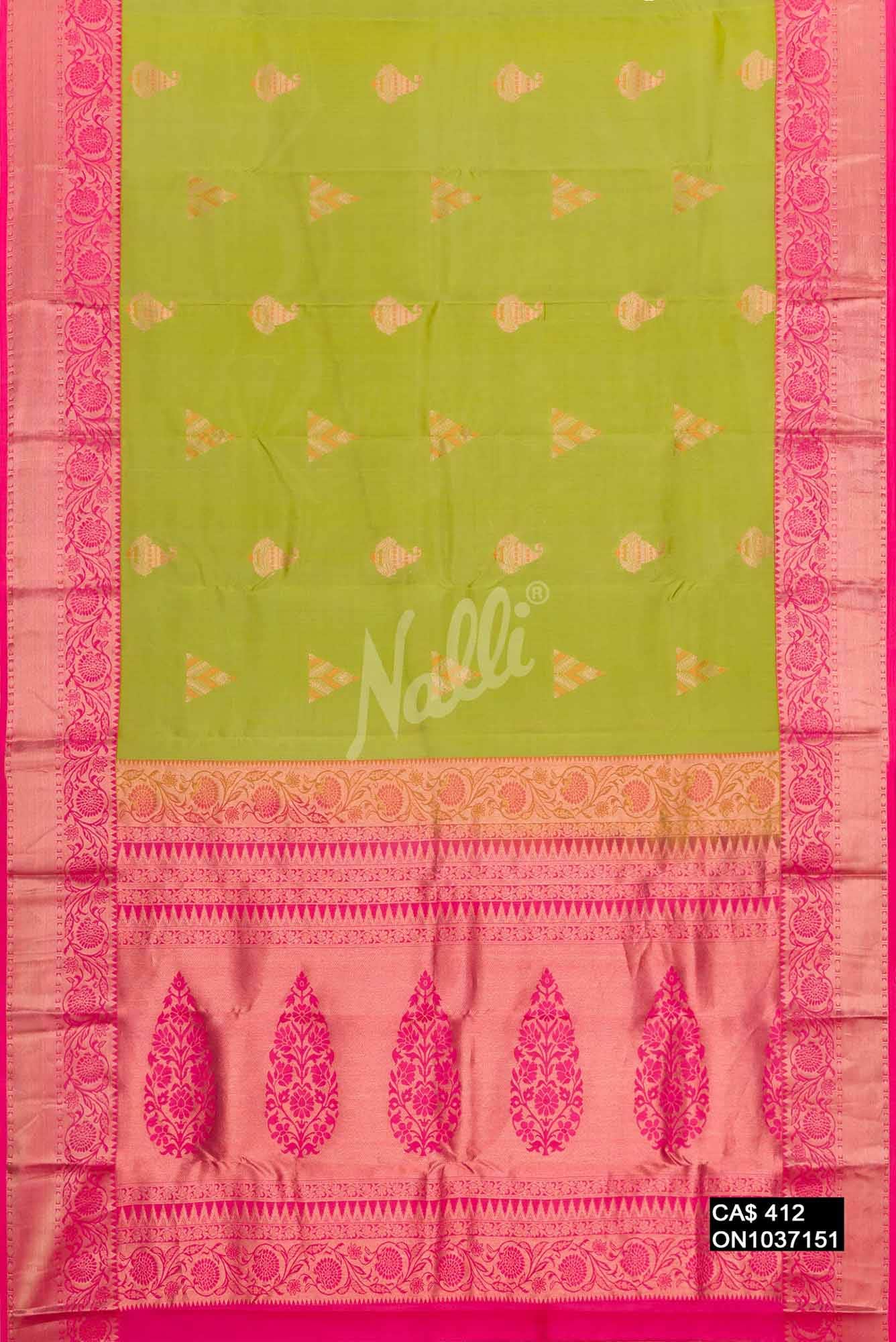 Sea Green Kanchipuram Silk Saree