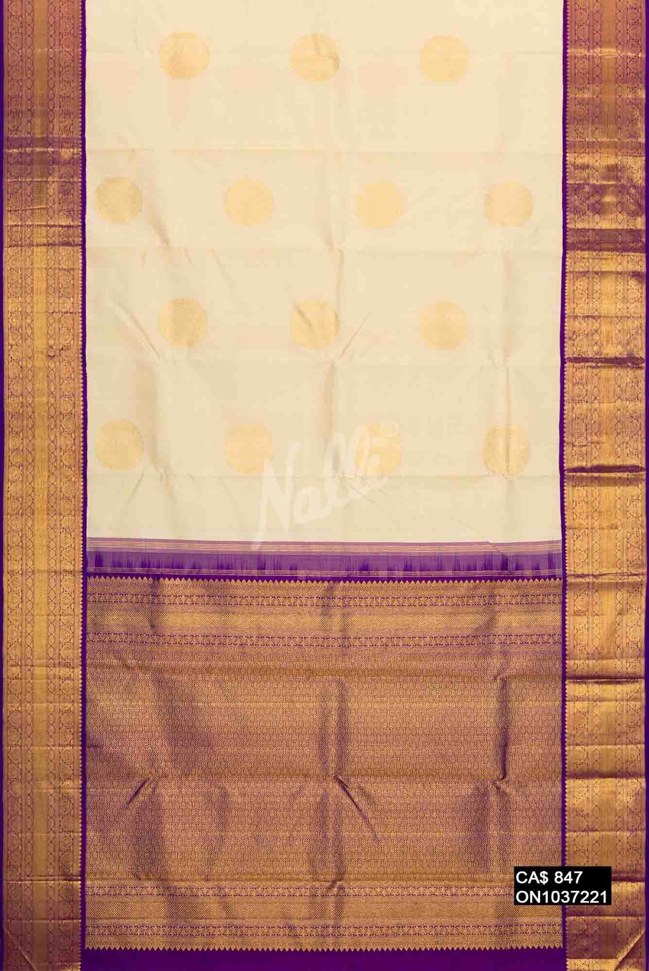 Sandal Kanchipuram Silk Saree