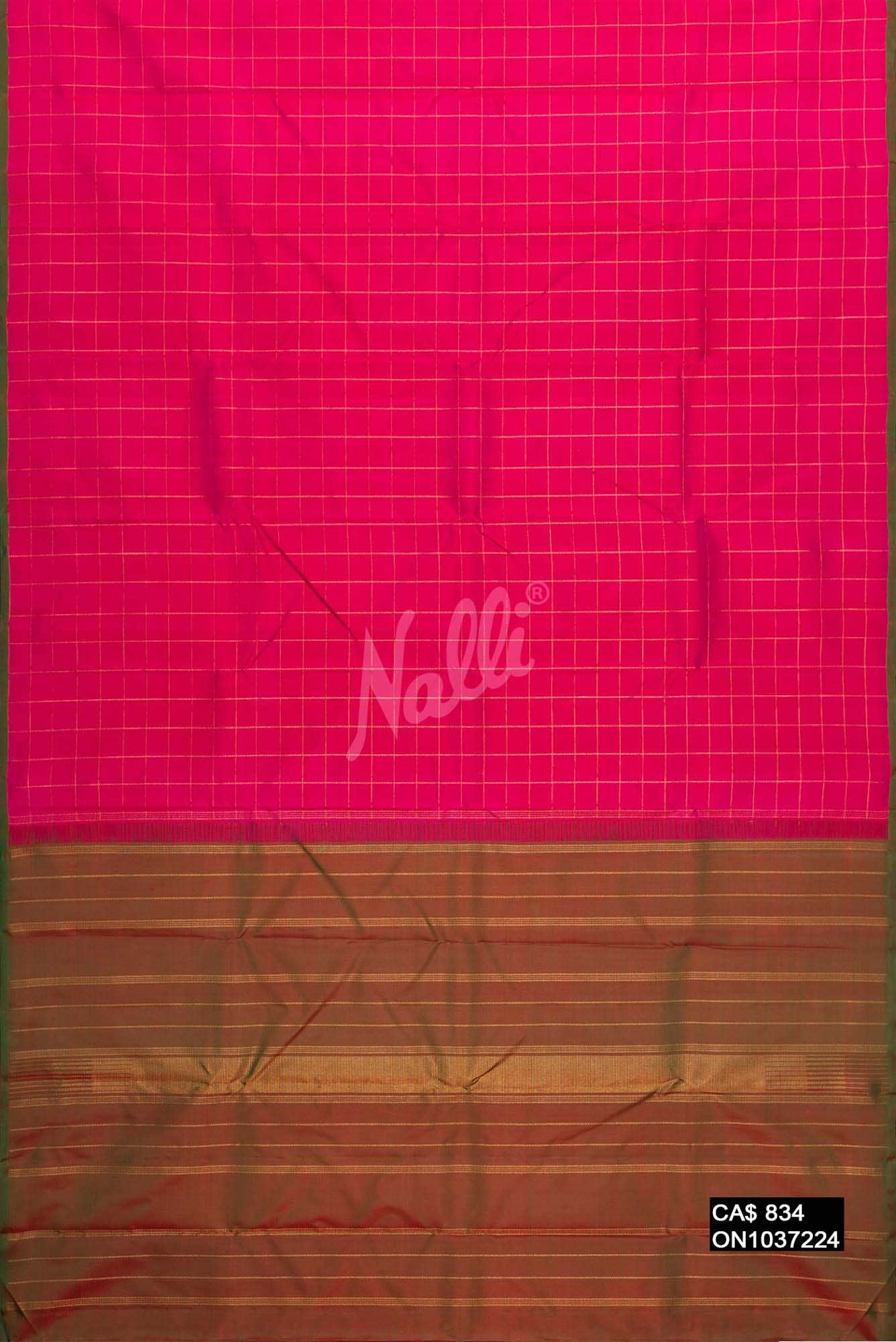 Pink Kanchipuram Silk Saree