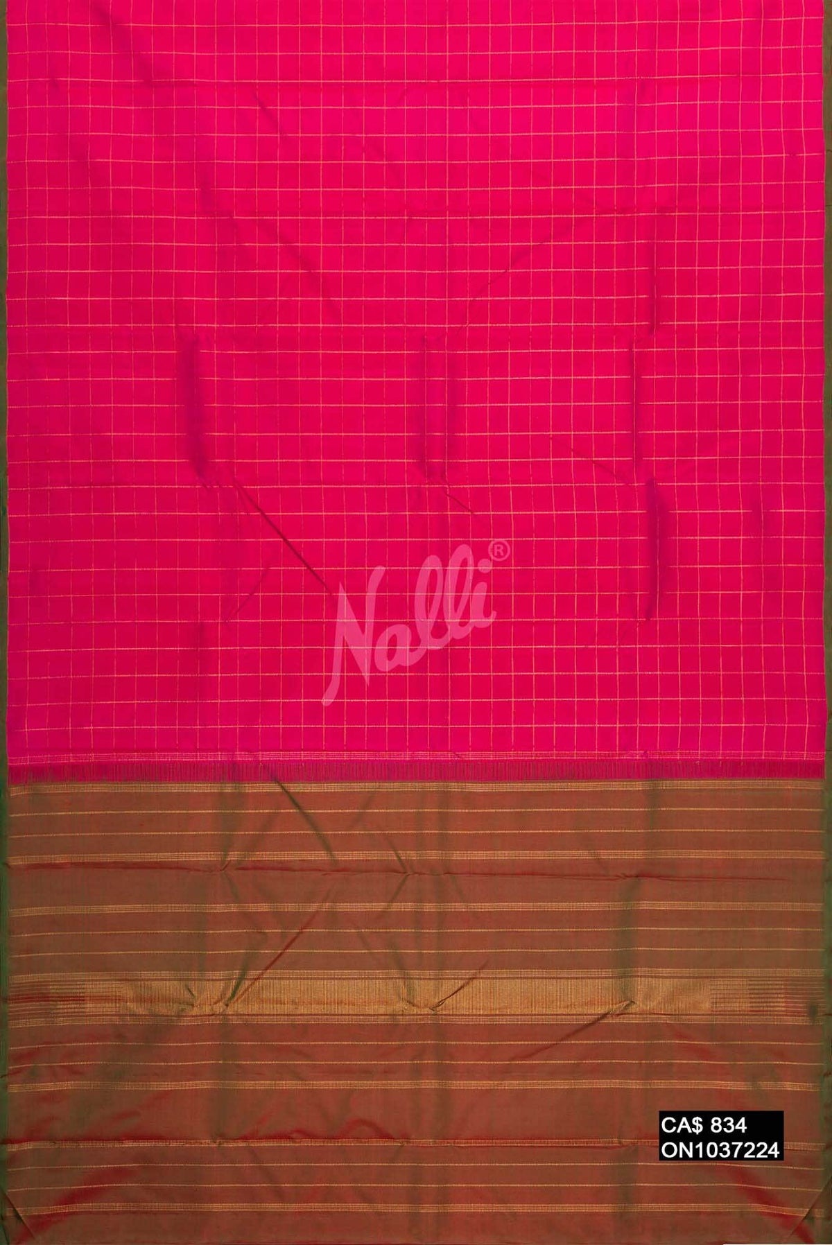 Pink Kanchipuram Silk Saree