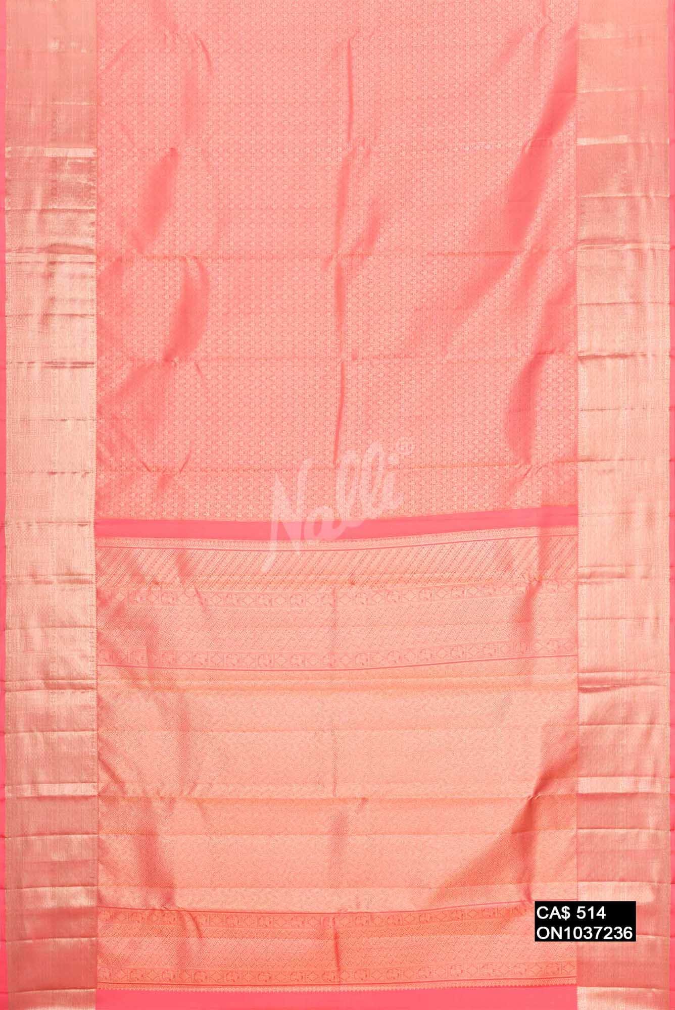 Pink Kanchipuram Silk Saree