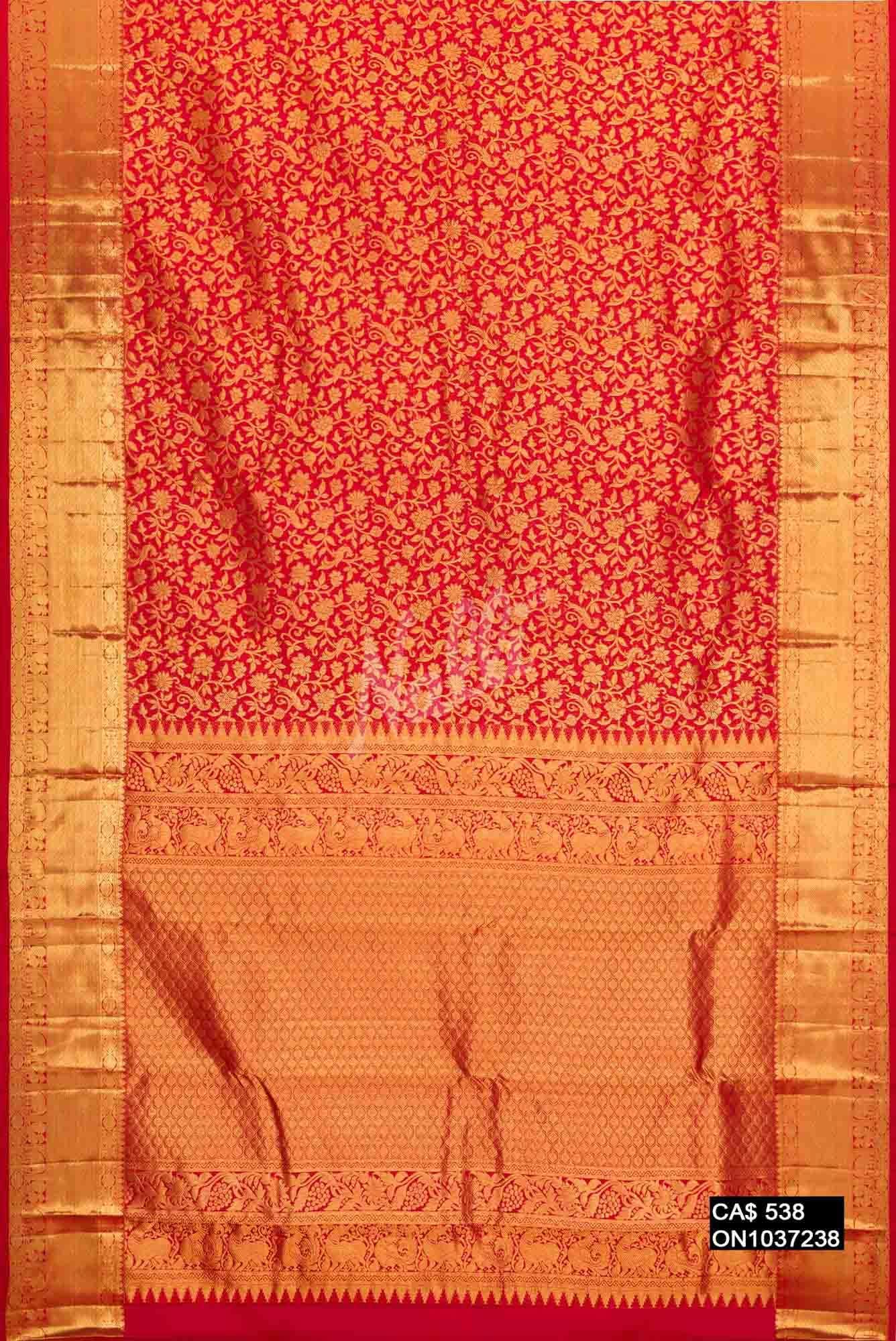 Red Kanchipuram Silk Saree