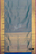 Peacock Blue Kanchipuram Silk Saree