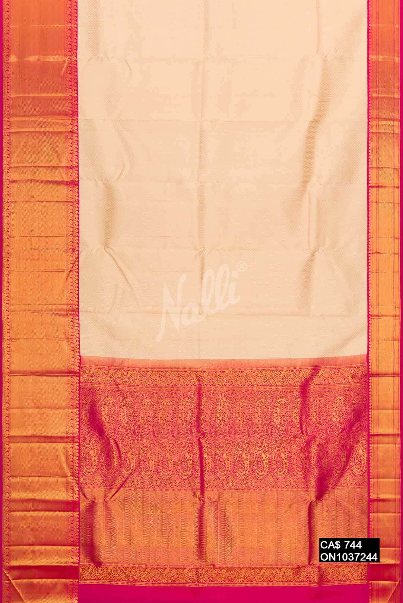 Sandal Kanchipuram Silk Saree