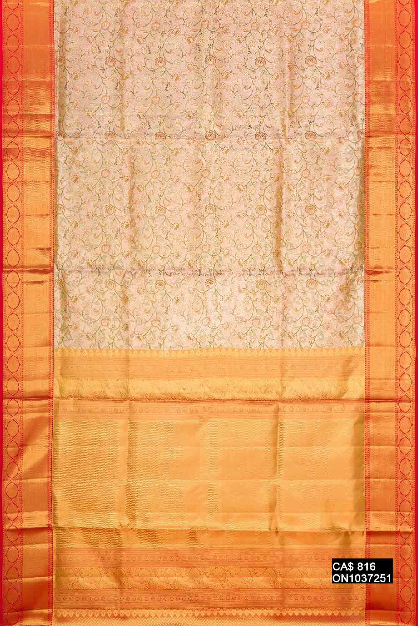 Gold Kanchipuram Tissue Silk Saree