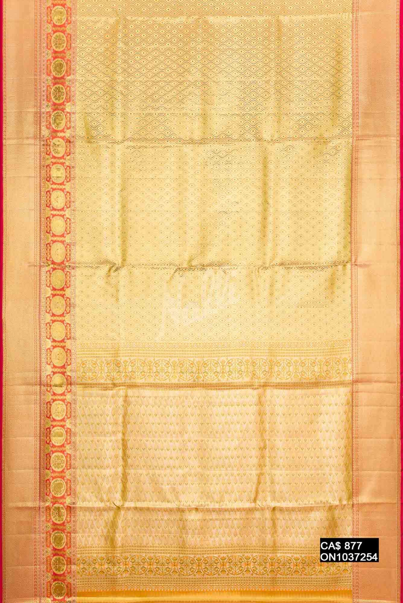 Gold Kanchipuram Tissue Silk Saree
