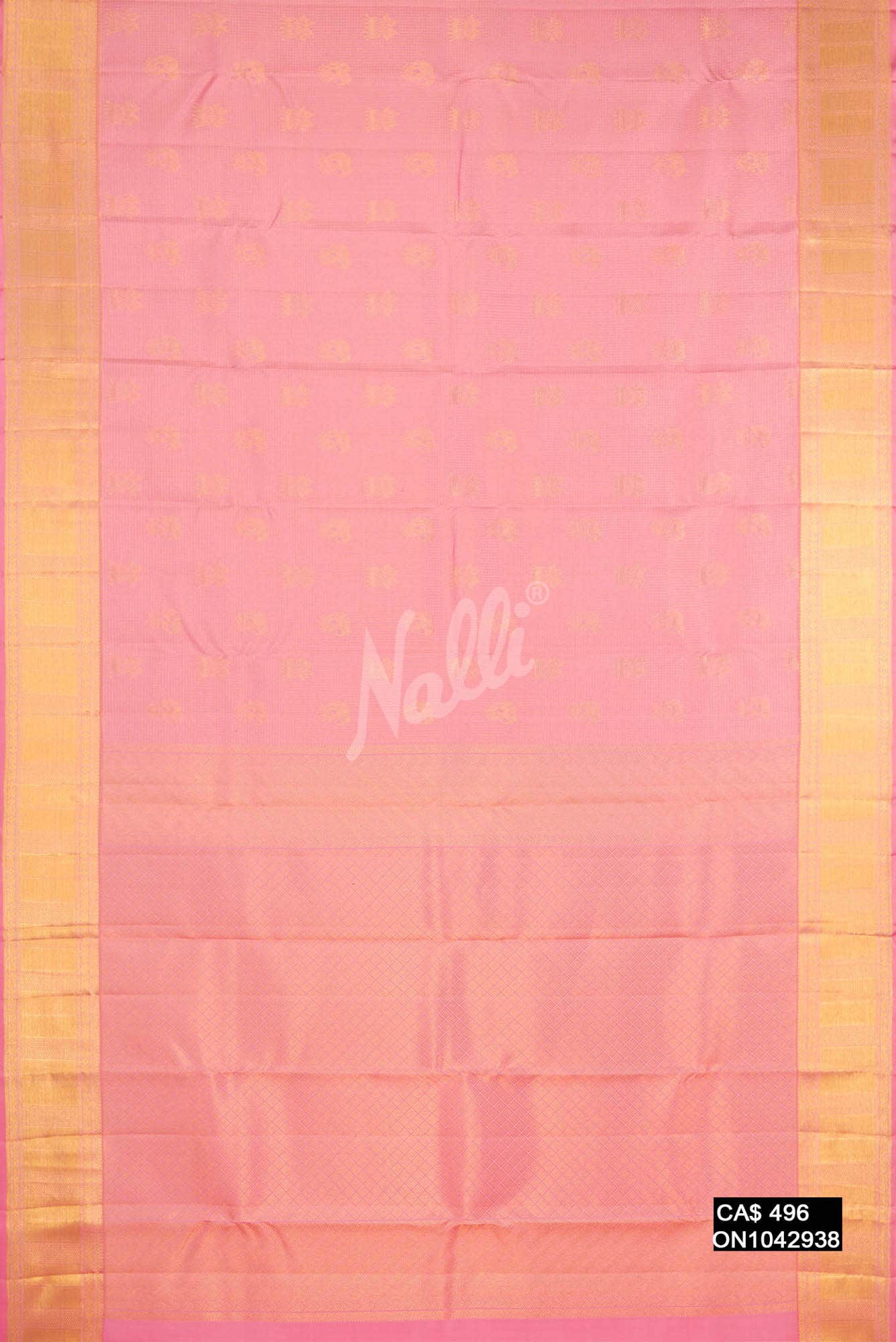 Pink Kanchipuram Silk Saree