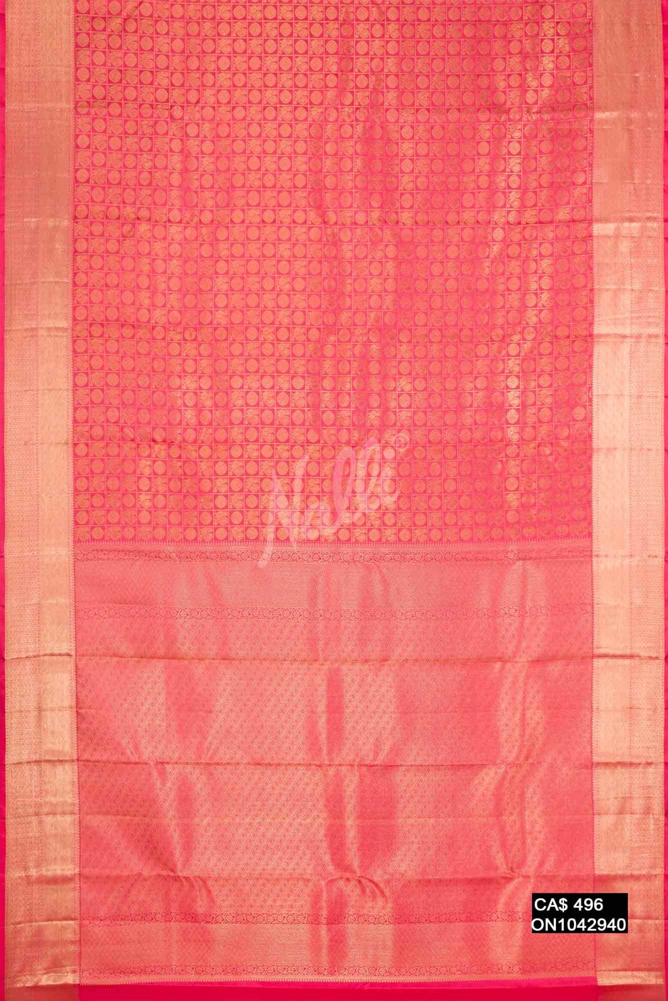 Rani Pink Kanchipuram Silk Saree