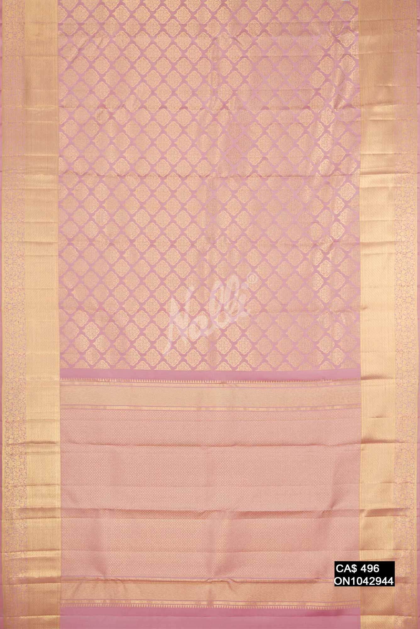 Lavender Kanchipuram Silk Saree