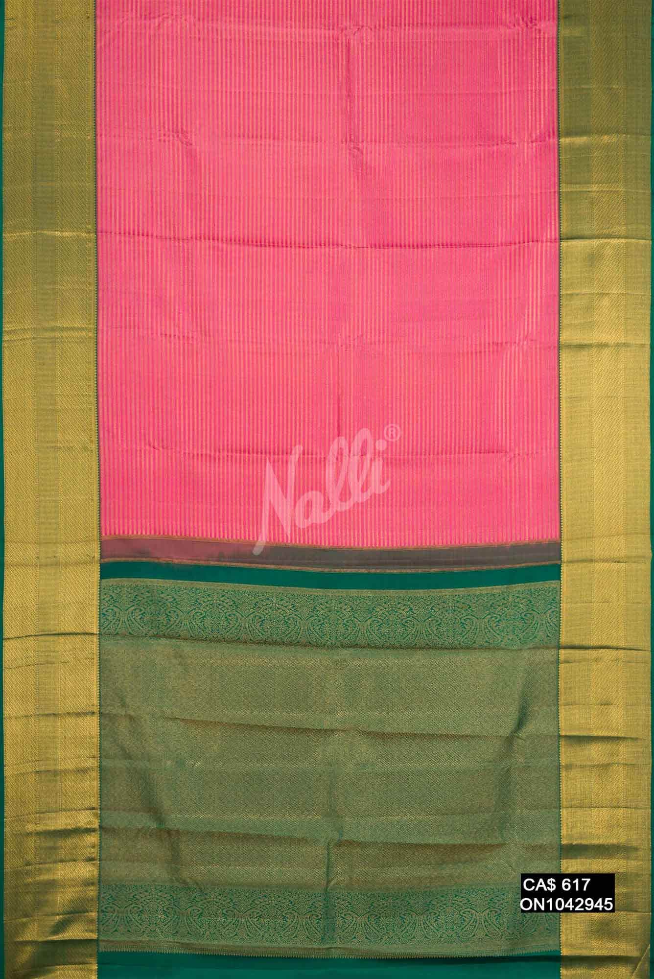 Pink Kanchipuram Silk Saree