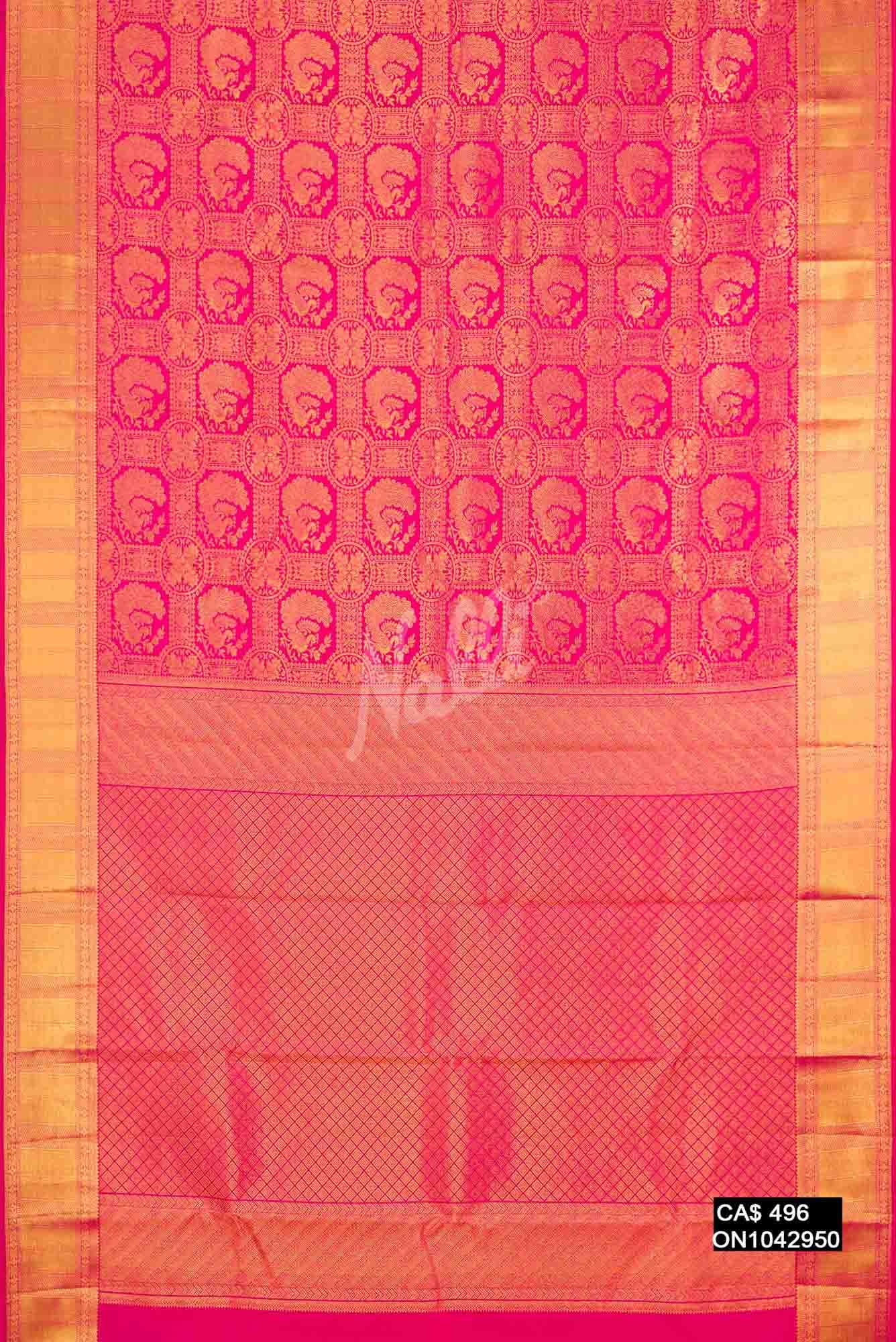 Rani Pink Kanchipuram Silk Saree