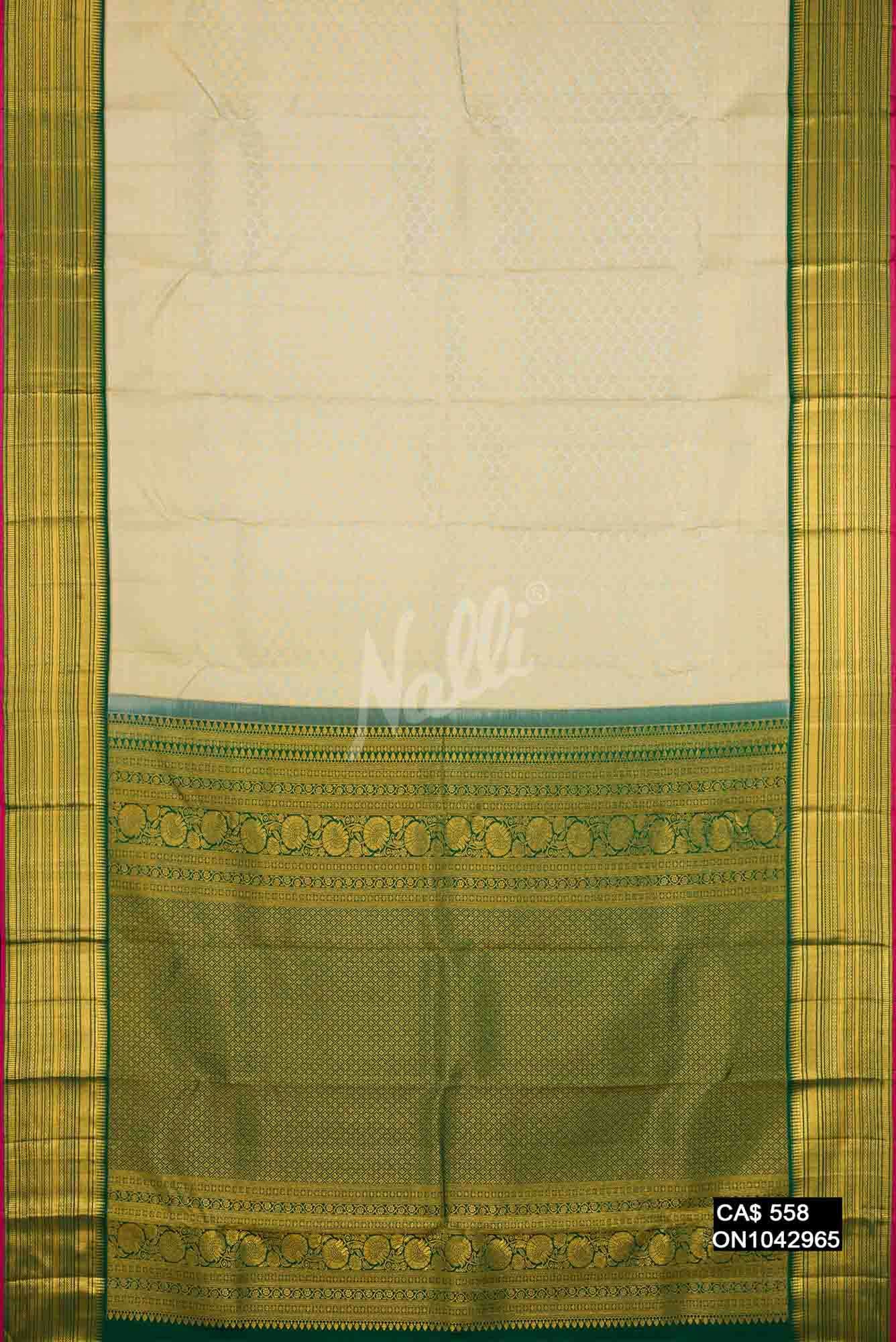 Grey Kanchipuram Silk Saree