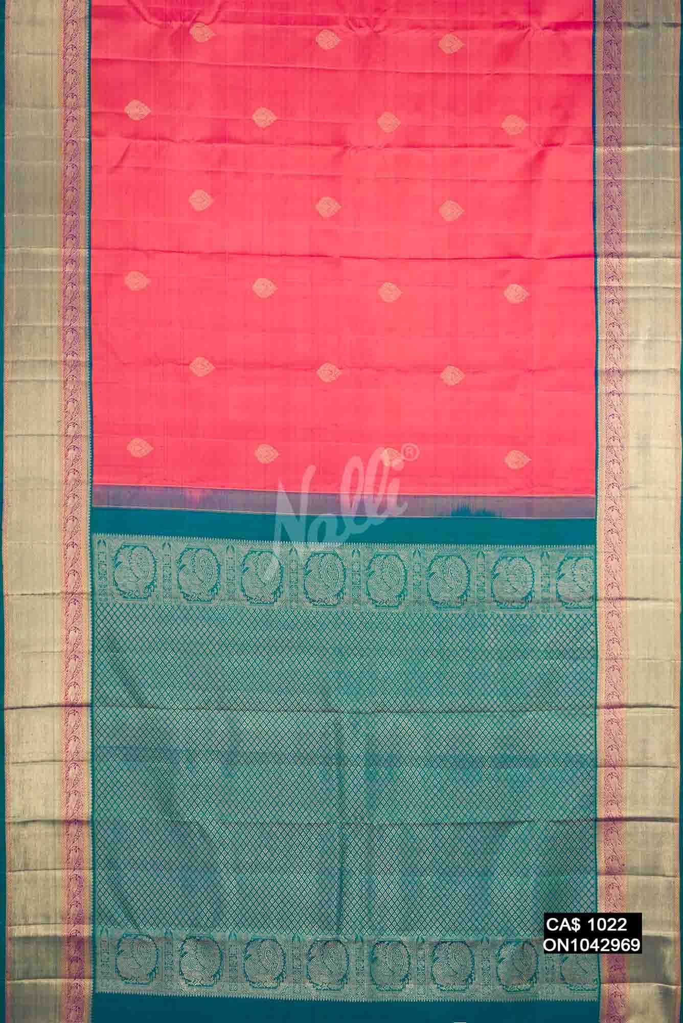 Pink Kanchipuram Silk Saree