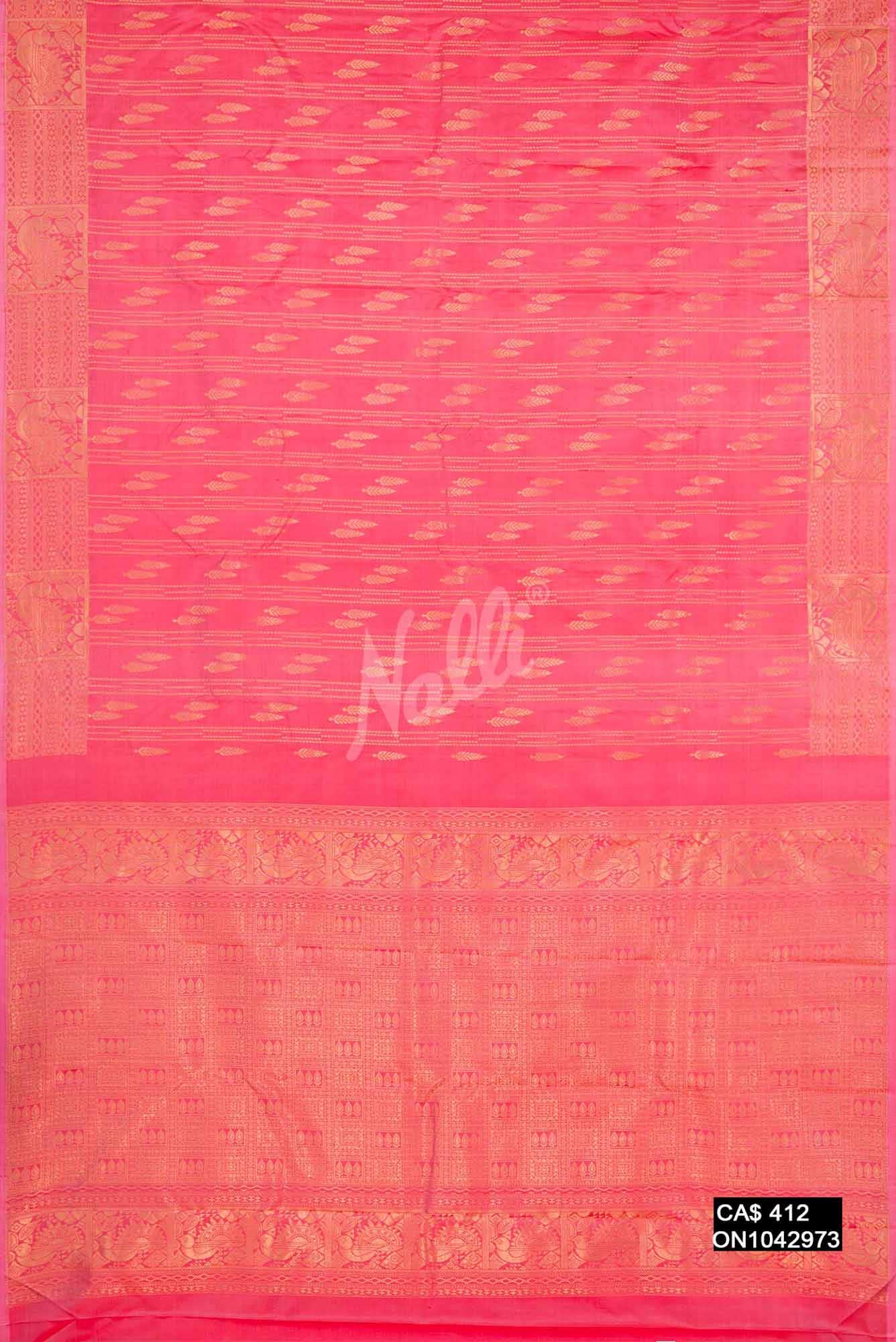 Pink Kanchipuram Silk Saree