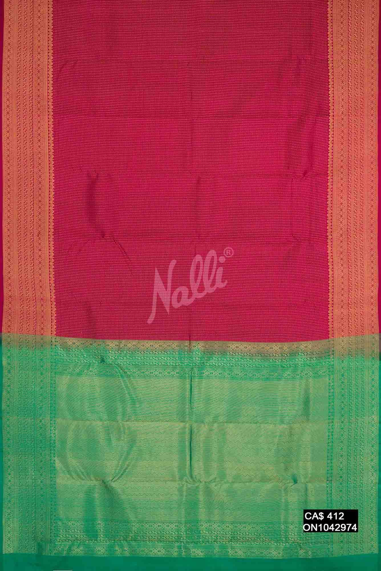 Maroon Kanchipuram Silk Saree