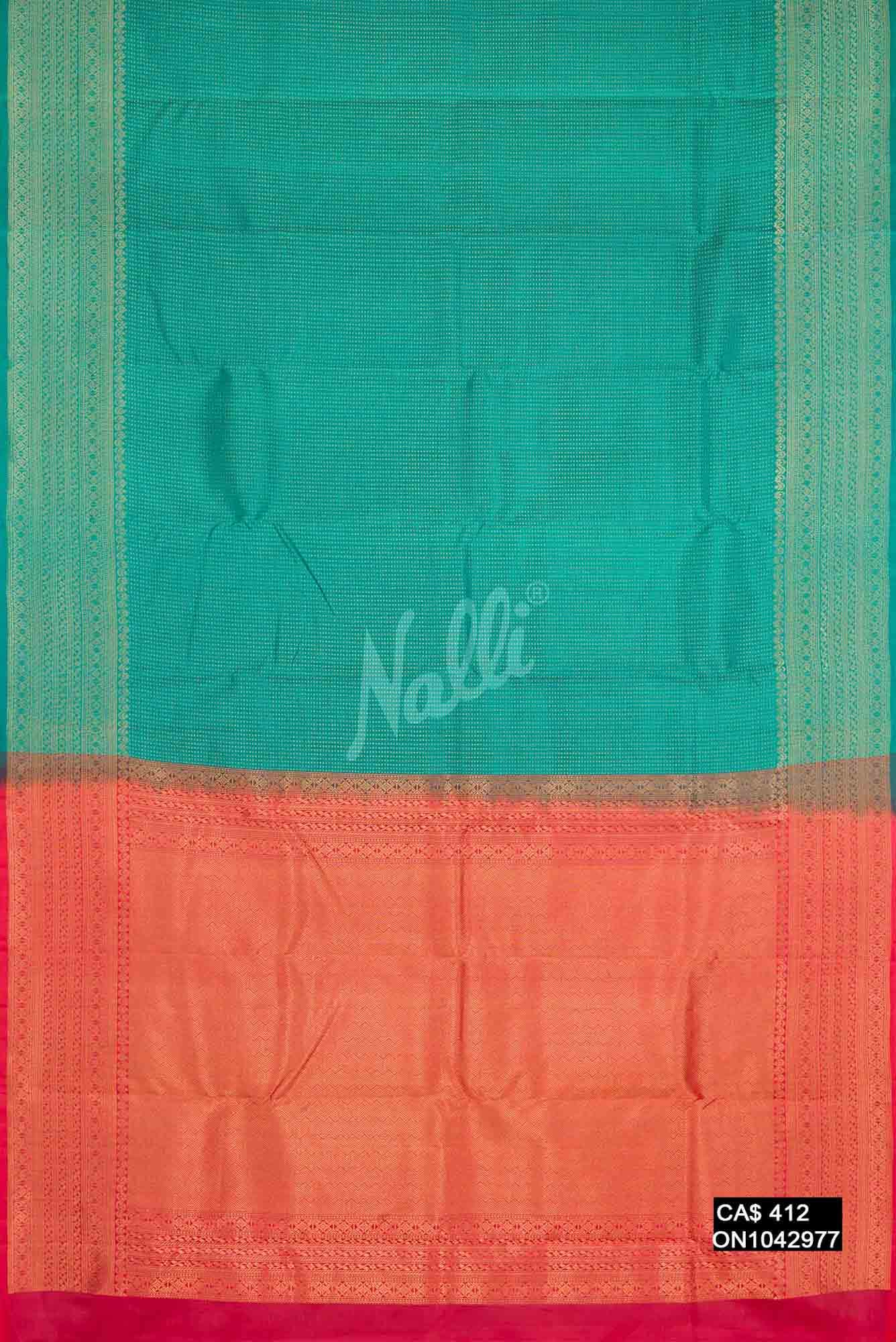 Maya Blue Kanchipuram Silk Saree