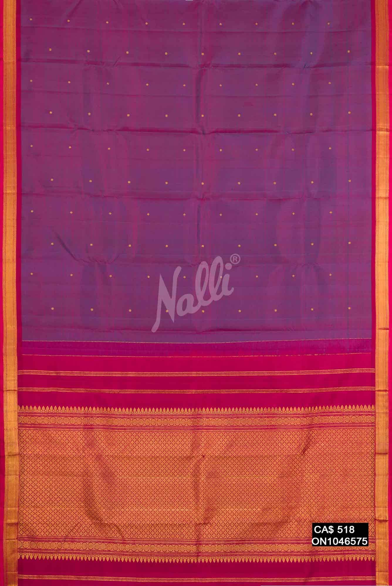 Burgundy Kanchipuram Silk Saree