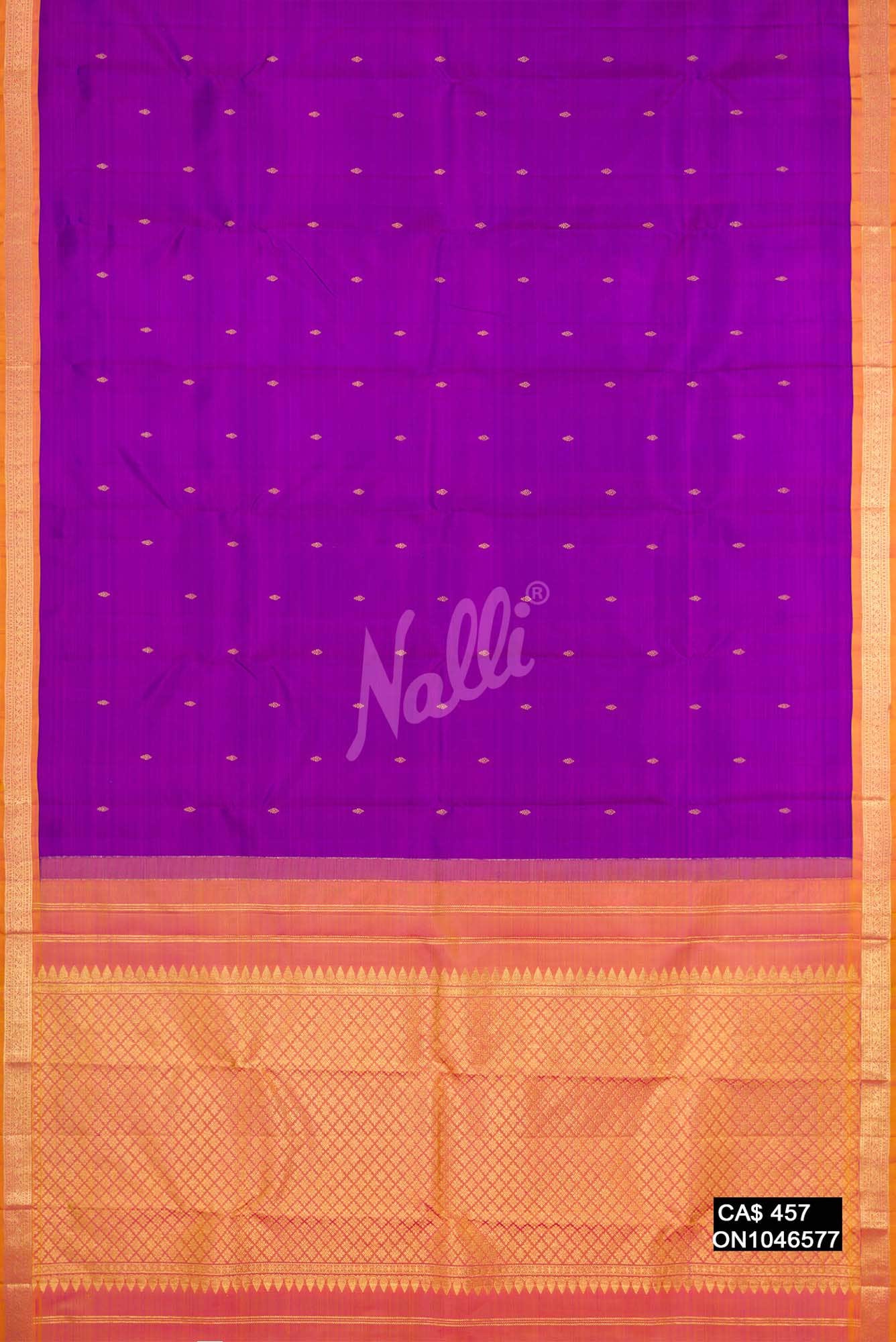 Lilac Kanchipuram Silk Saree