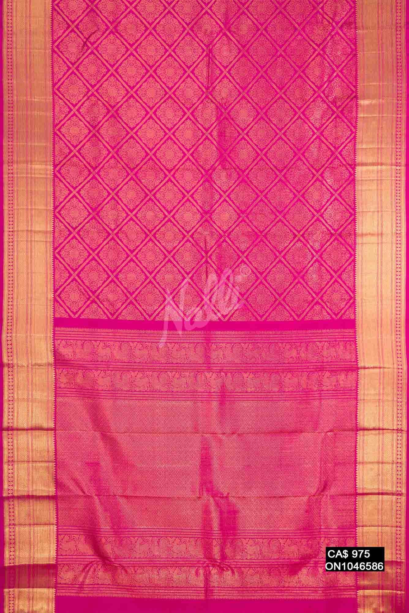 Rani Pink Kanchipuram Silk Saree
