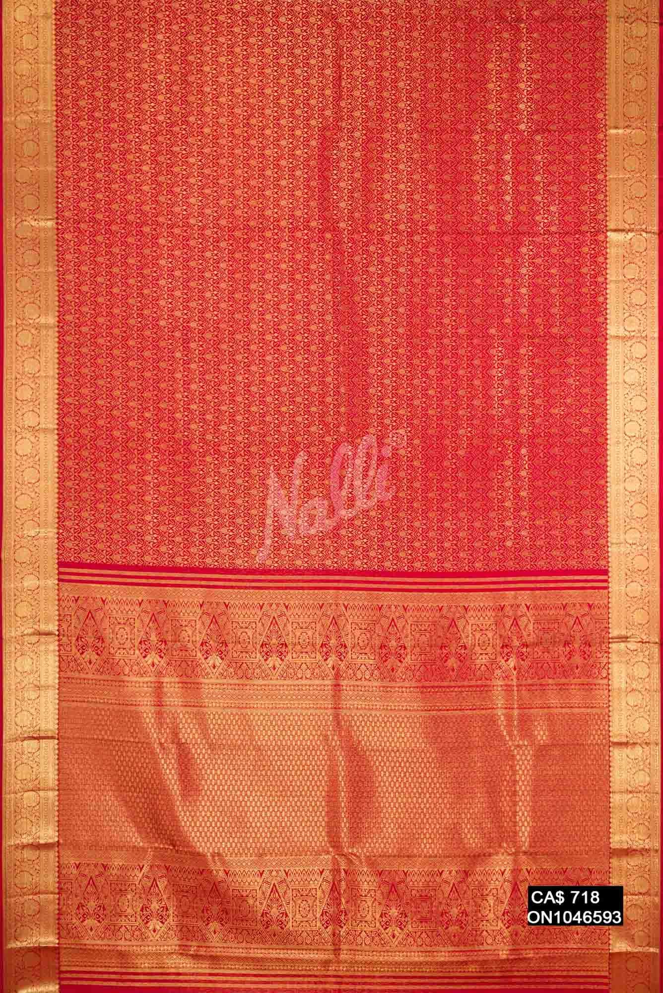 Maroon Kanchipuram Silk Saree