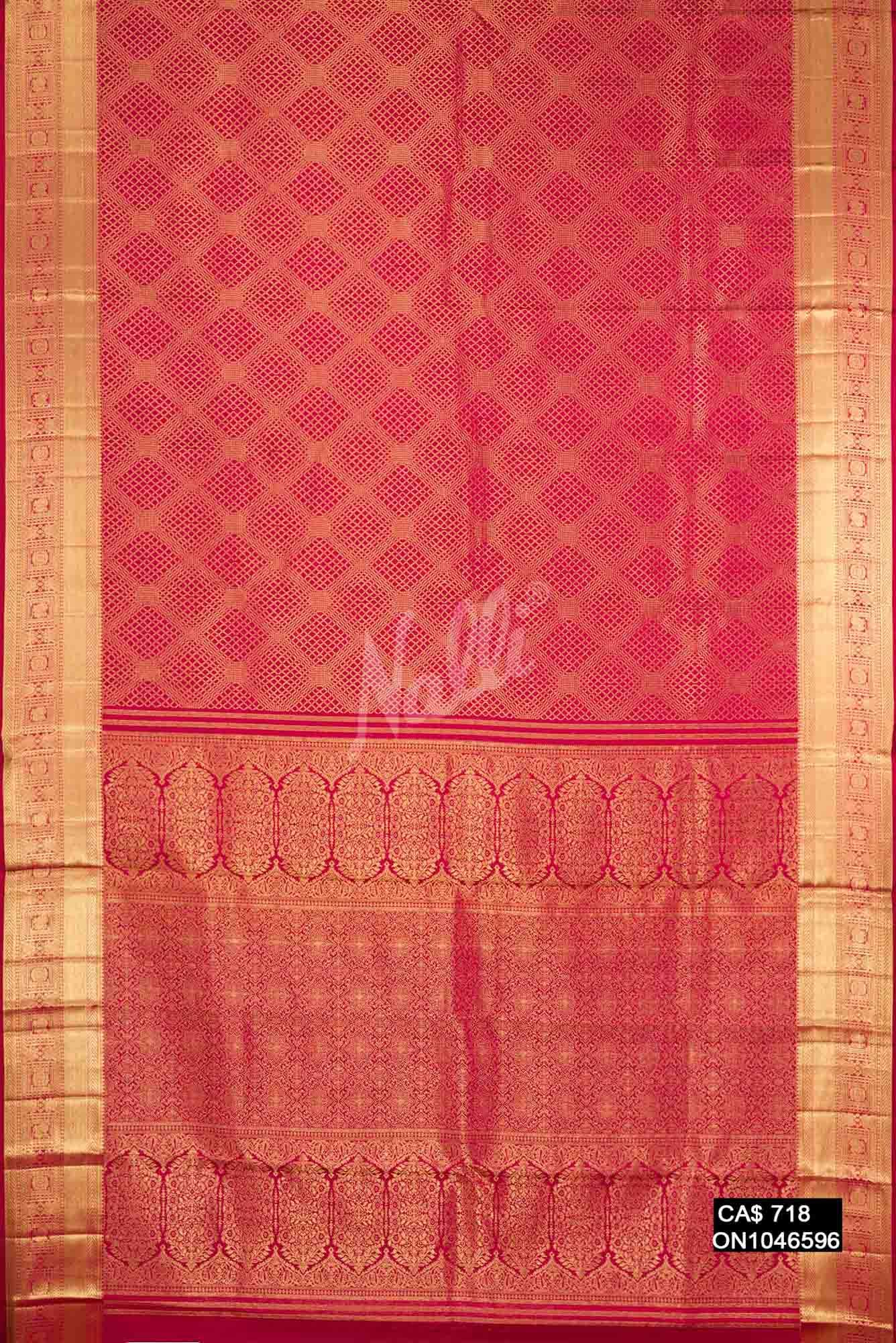Rani Pink Kanchipuram Silk Saree
