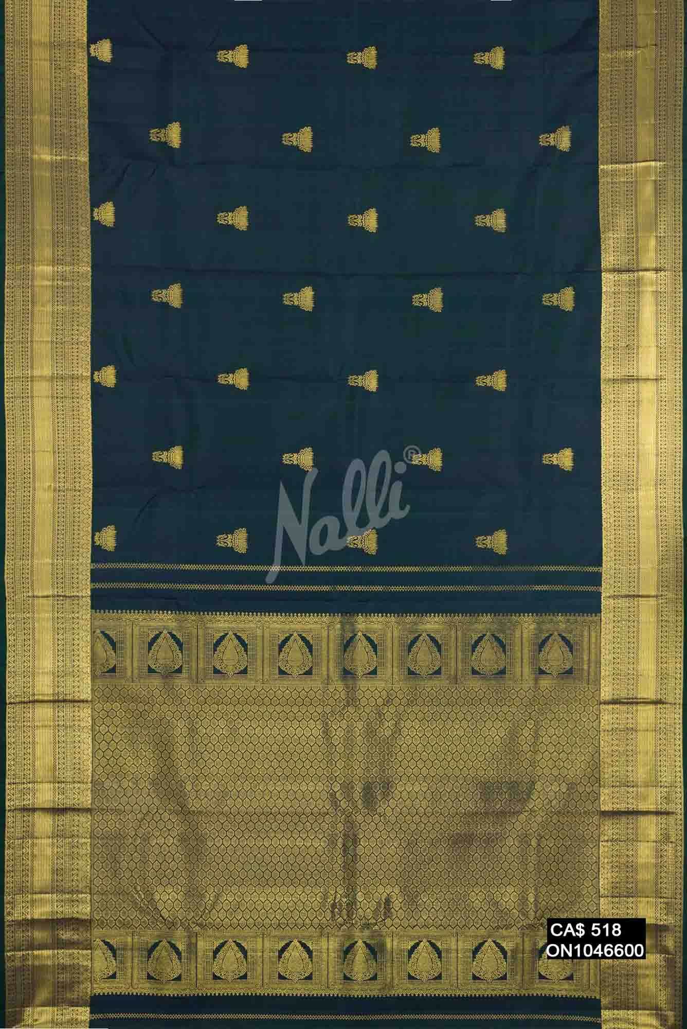 Maya Blue Kanchipuram Silk Saree