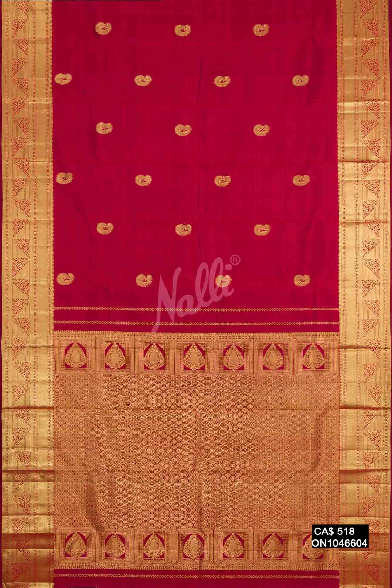 Imperial Red Kanchipuram Silk Saree