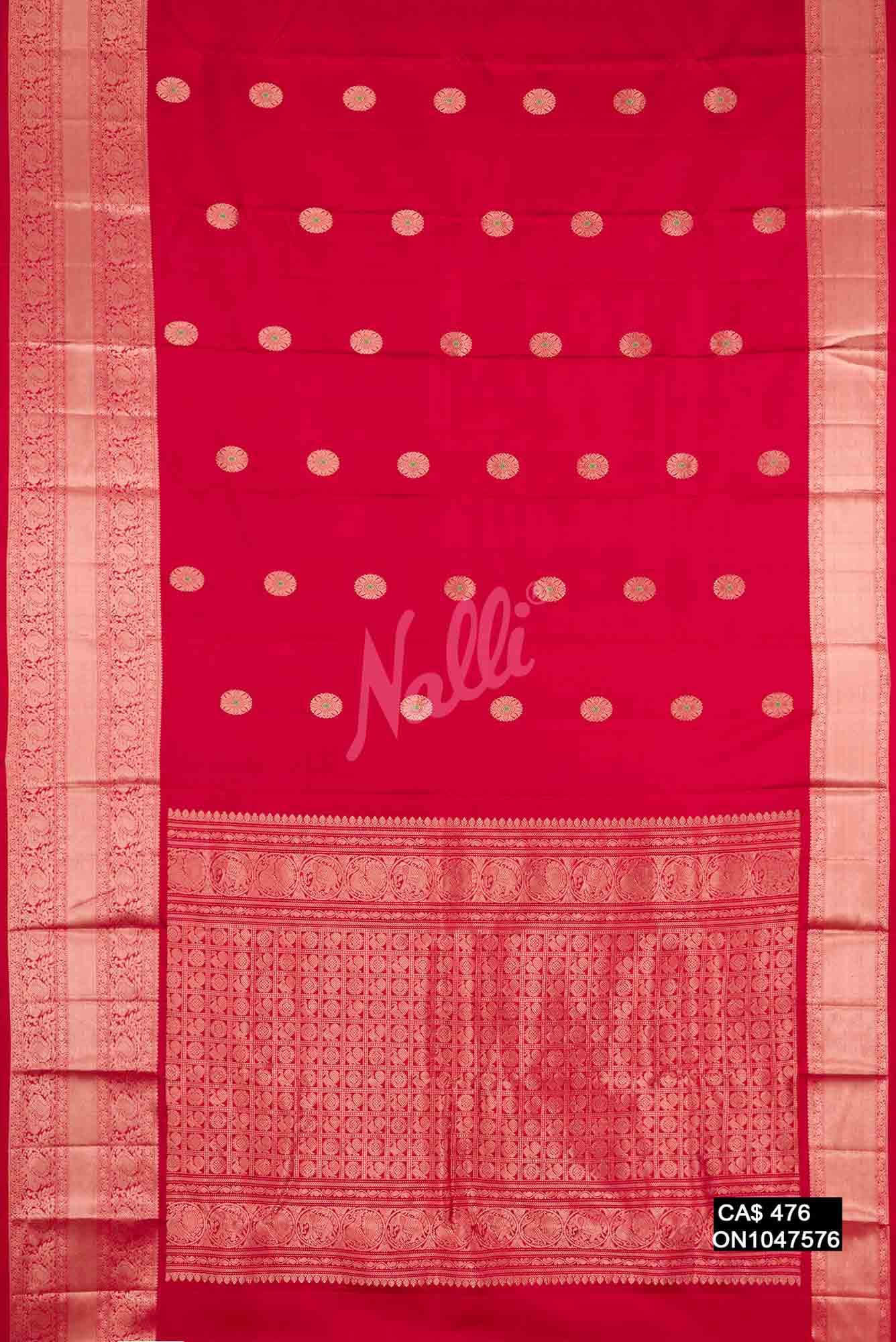 Maroon Kanchipuram Silk Saree