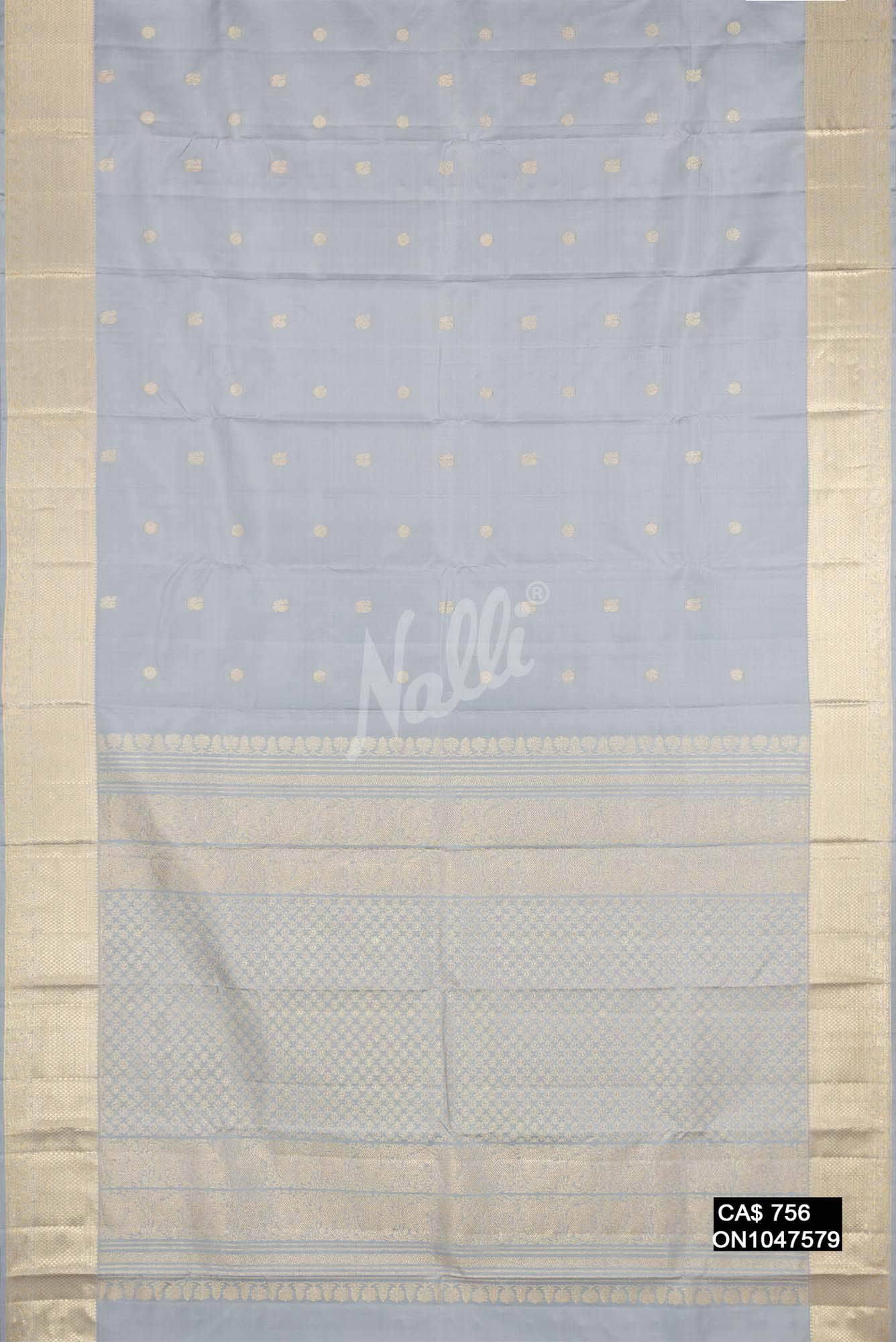 Grey Kanchipuram Silk Saree