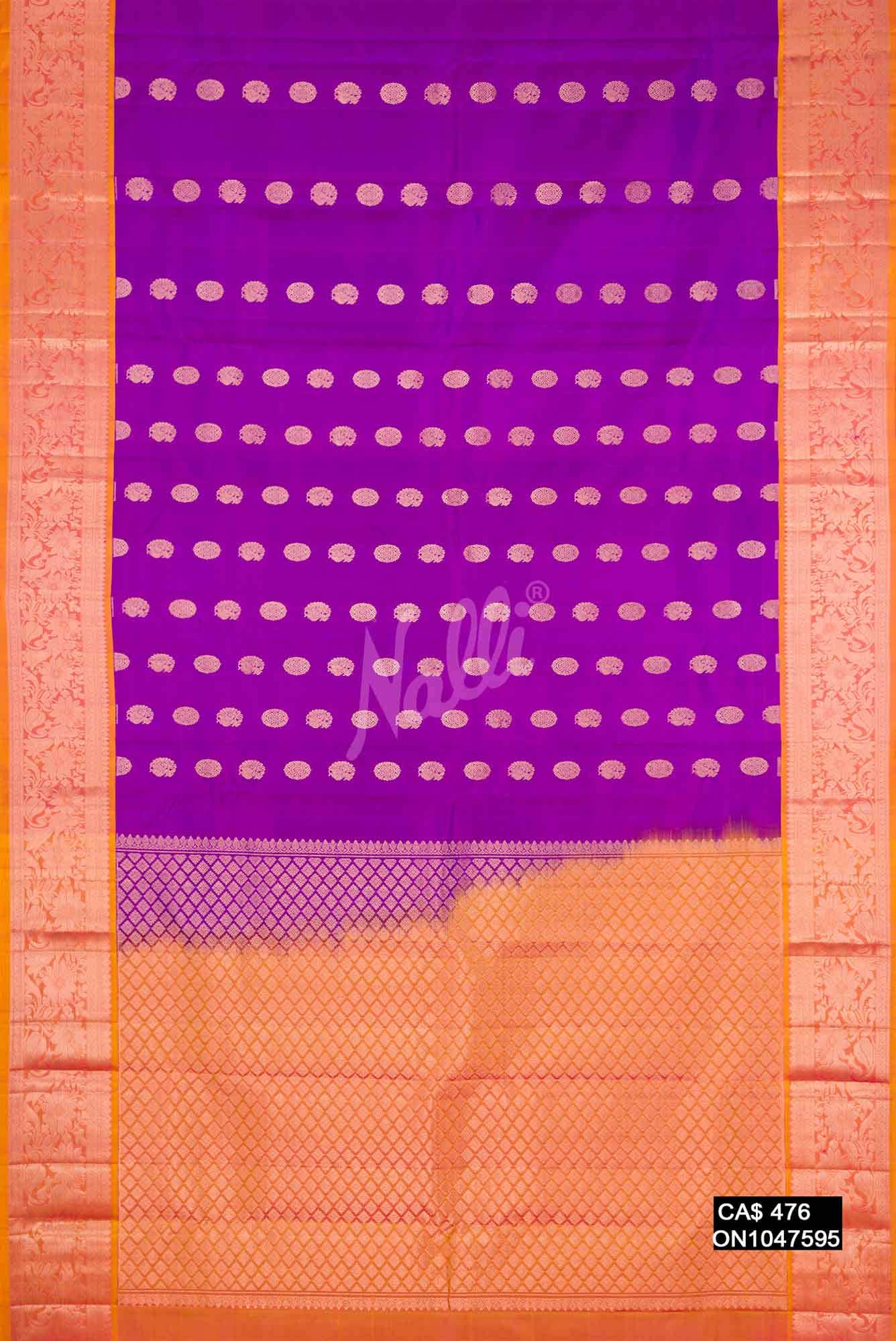Lilac Kanchipuram Silk Saree