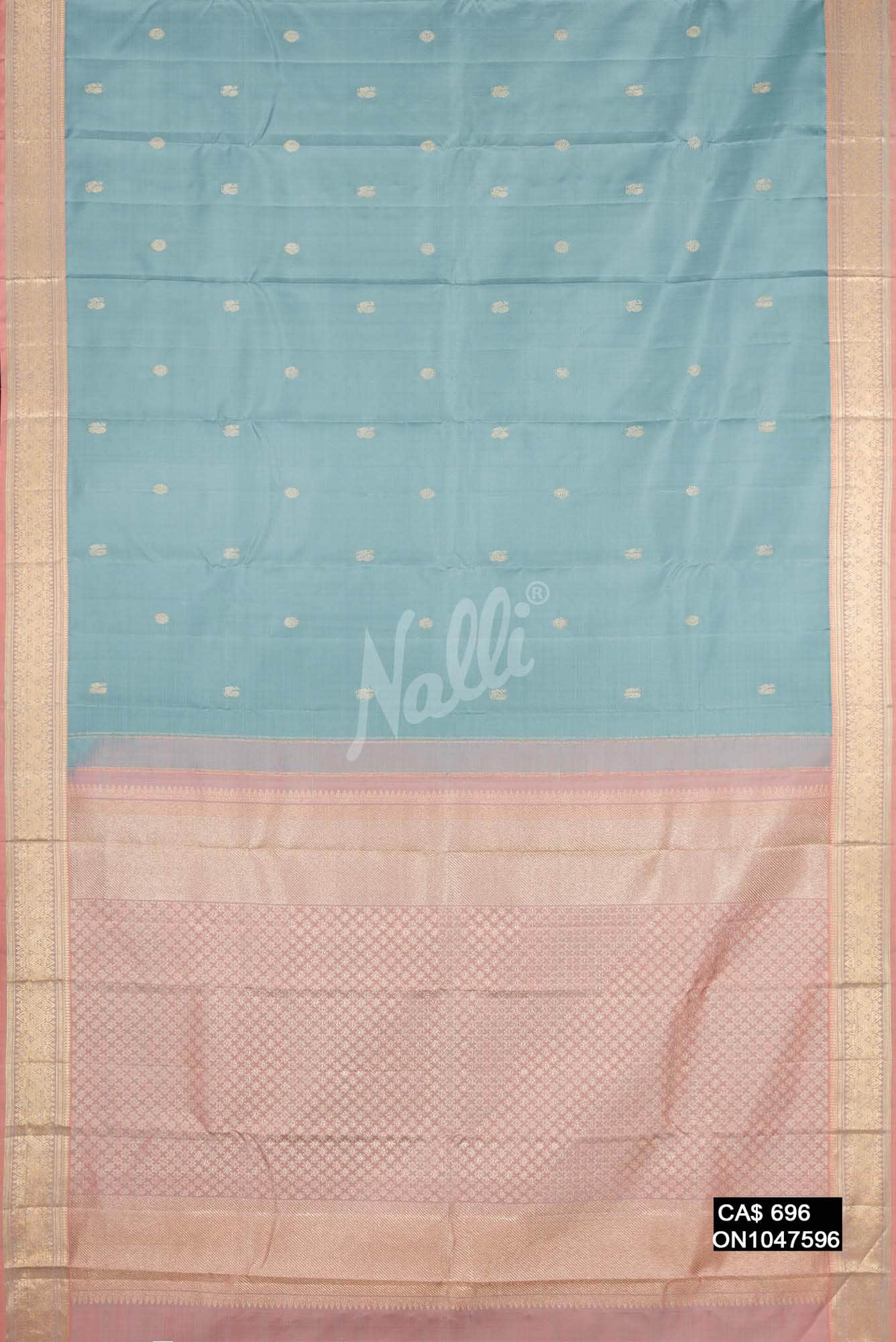 Grey Kanchipuram Silk Saree