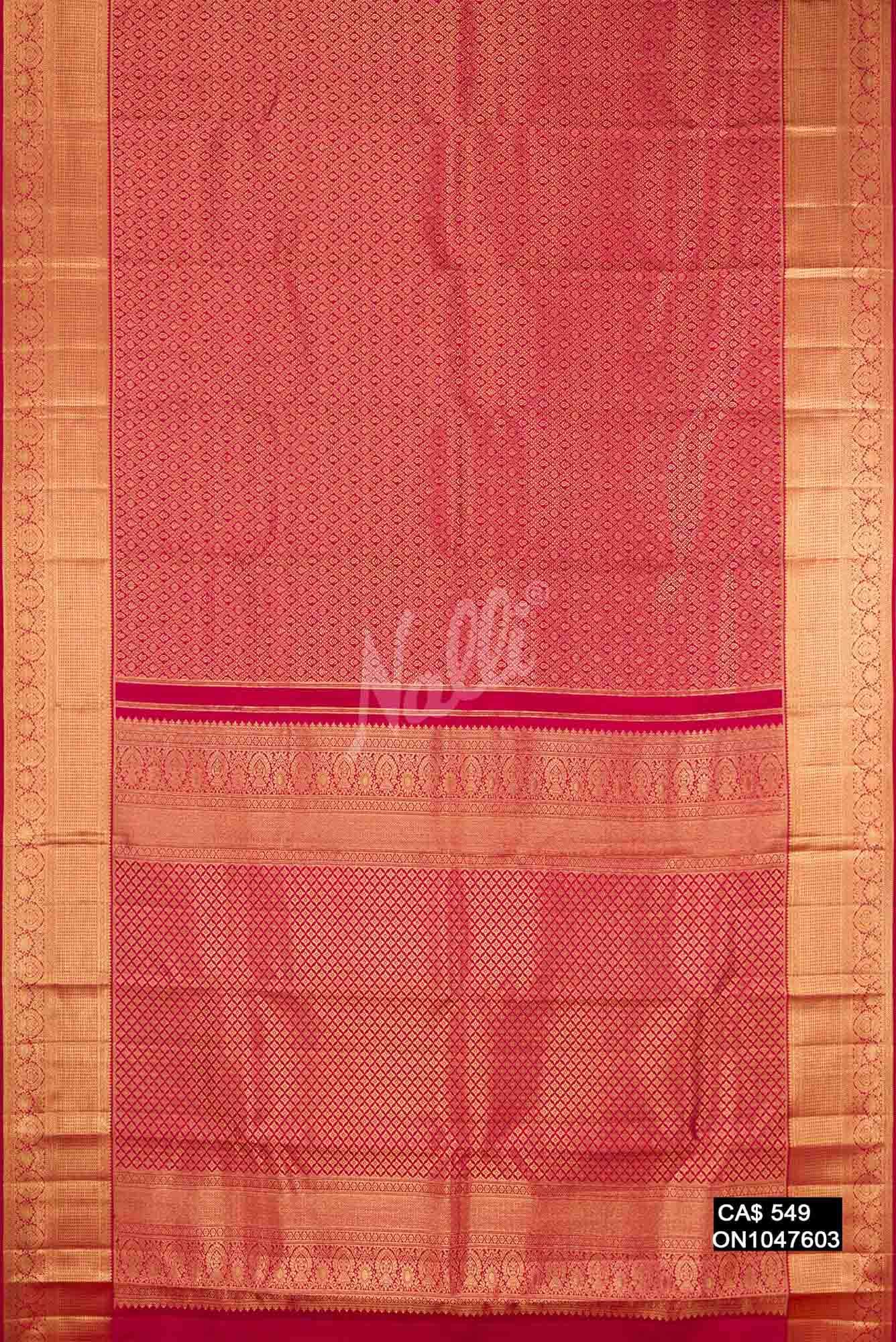 Imperial Pink Kanchipuram Silk Saree